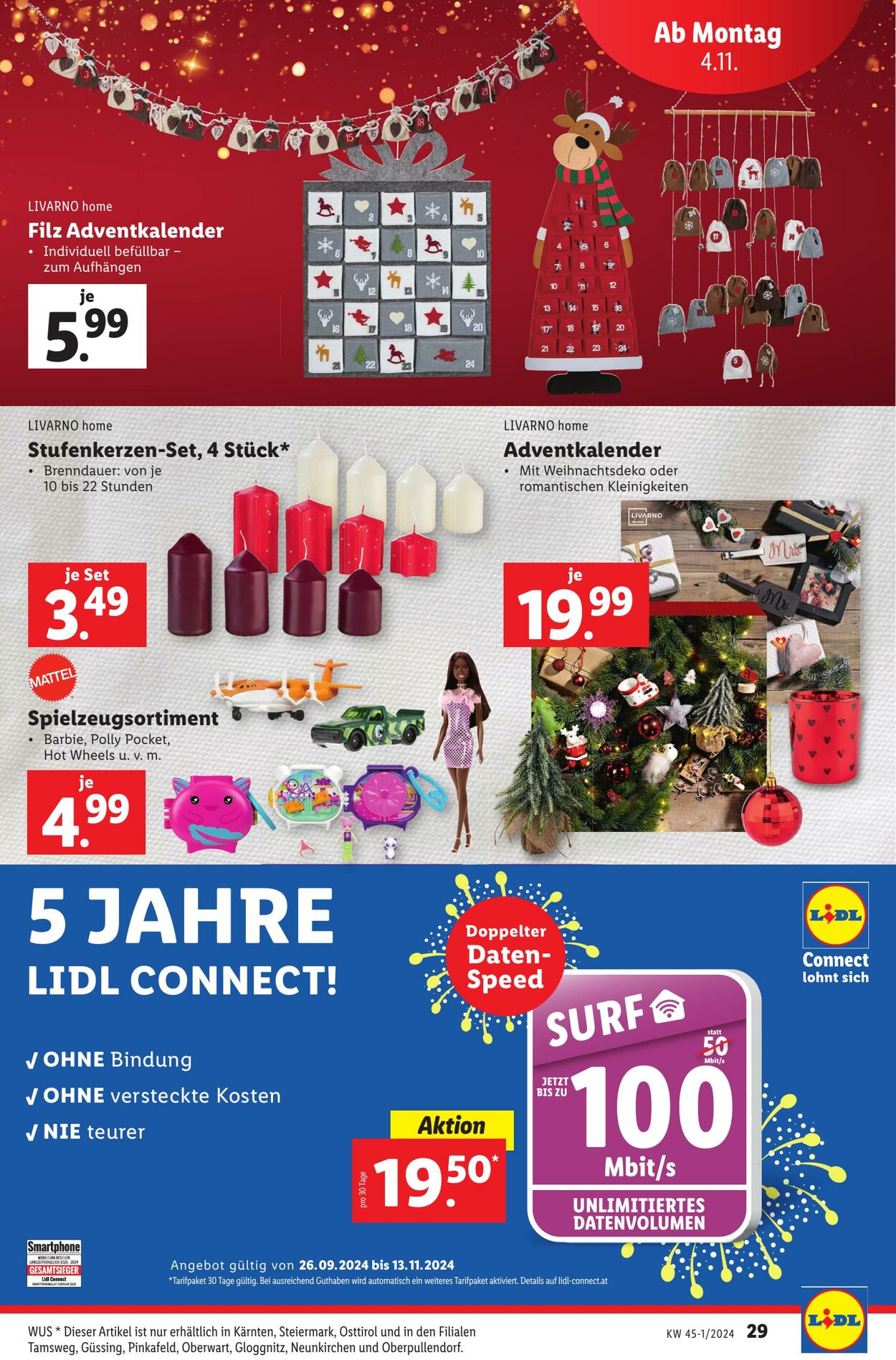 Prospekt Lidl 30.10.2024 - 06.11.2024