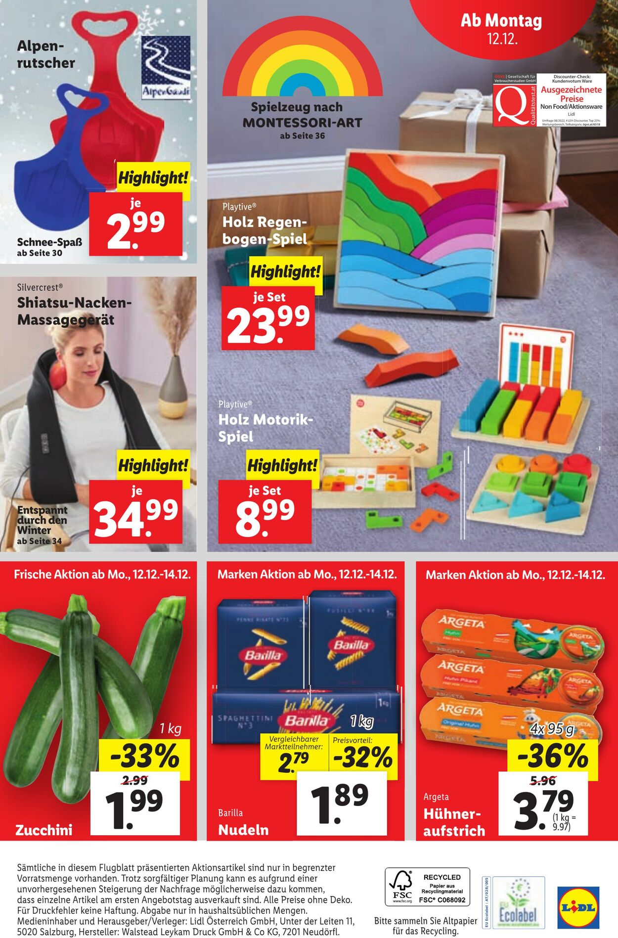 Prospekt Lidl 07.12.2022 - 14.12.2022