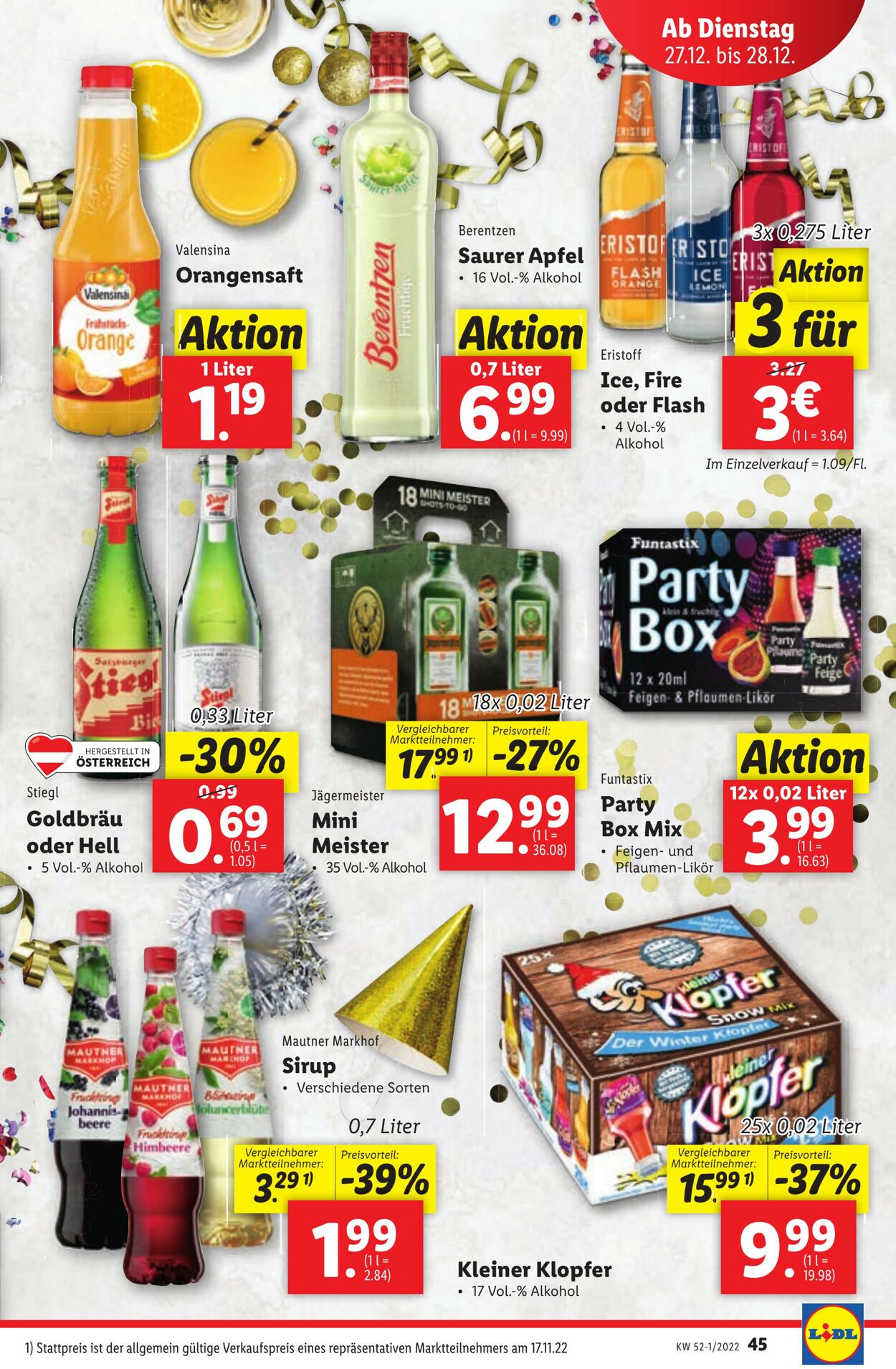 Prospekt Lidl 22.12.2022 - 28.12.2022