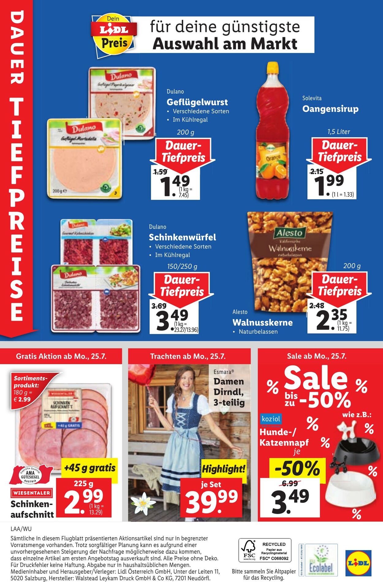 Prospekt Lidl 21.07.2022 - 27.07.2022