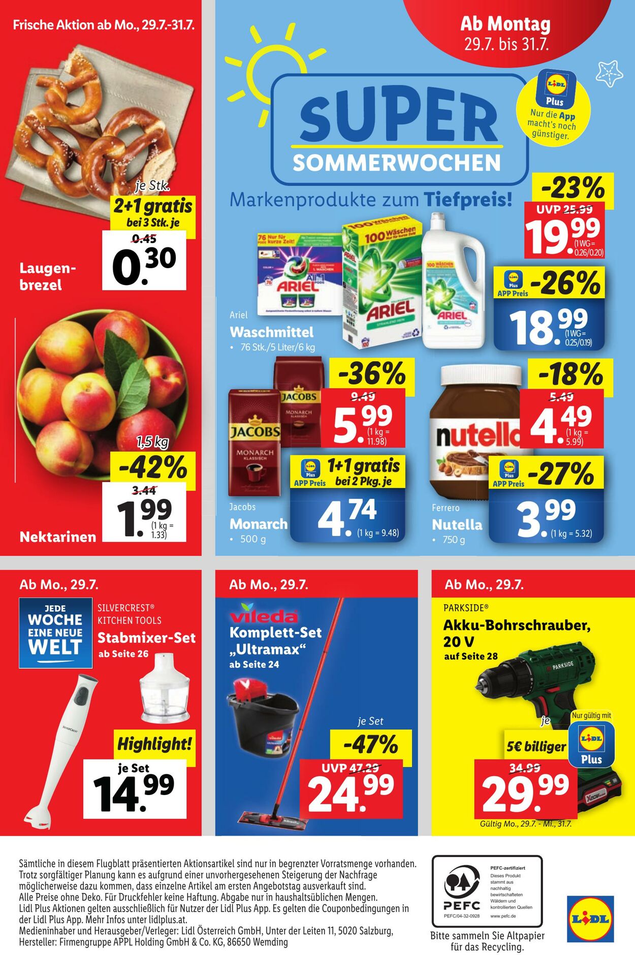 Prospekt Lidl 25.07.2024 - 27.07.2024