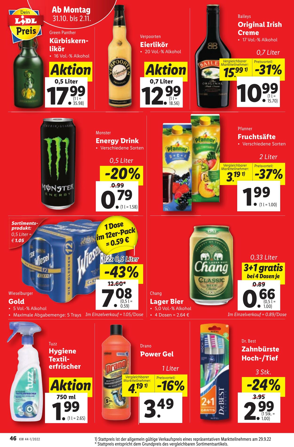 Prospekt Lidl 27.10.2022 - 02.11.2022