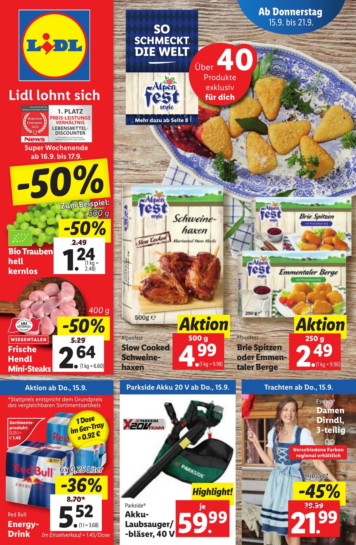 Prospekt Lidl 15.09.2022 - 21.09.2022