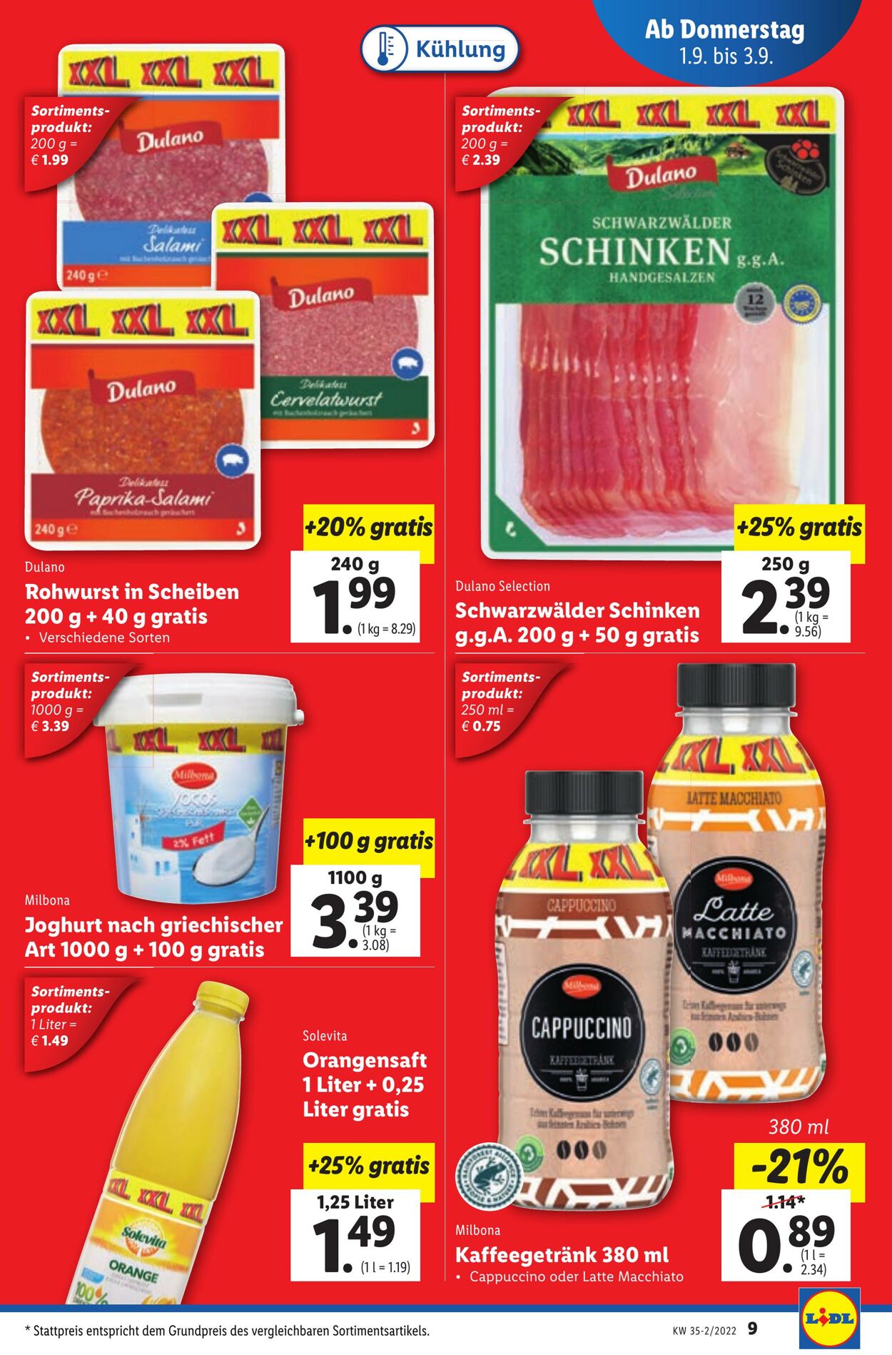 Prospekt Lidl 01.09.2022 - 07.09.2022