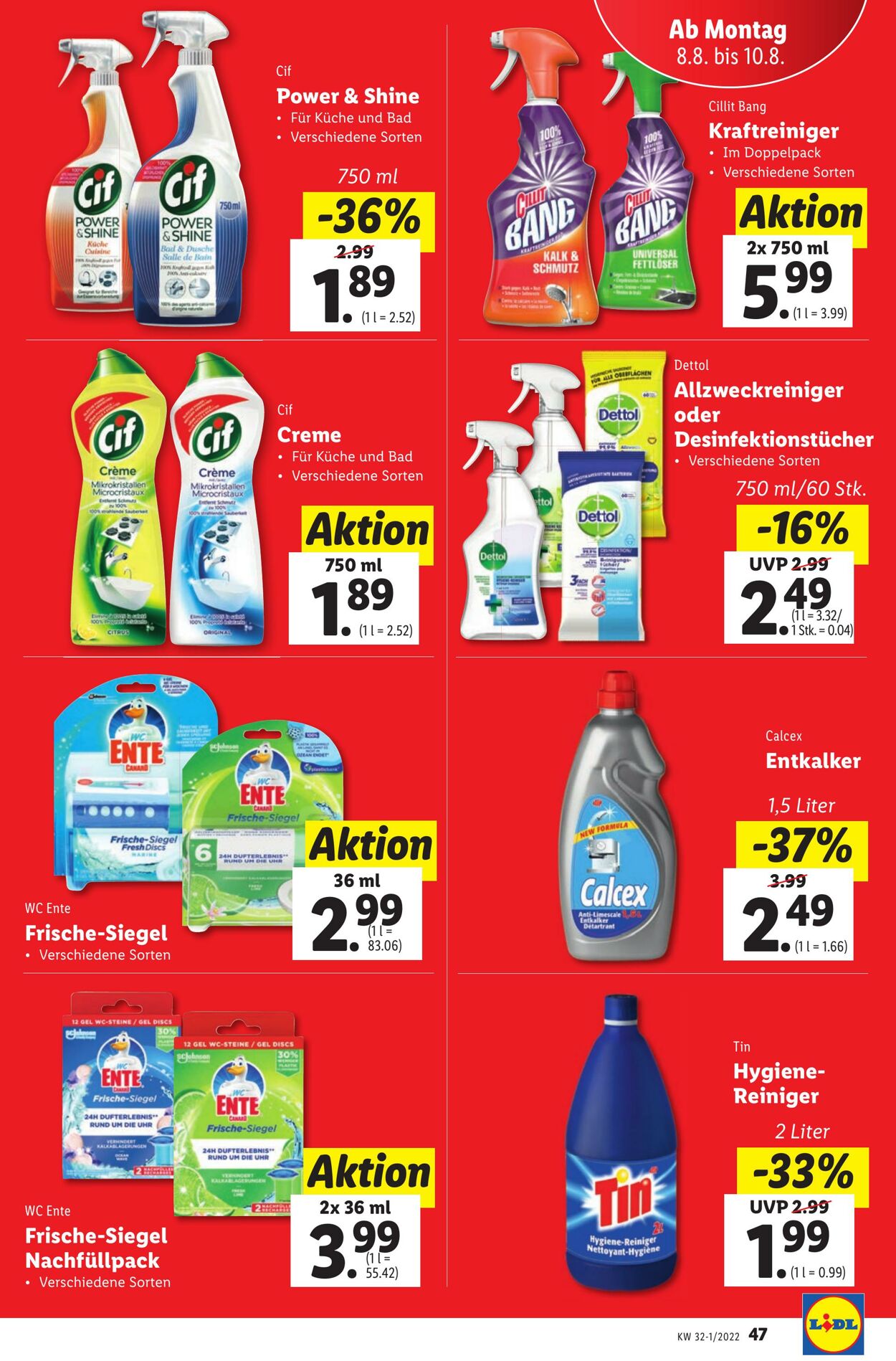 Prospekt Lidl 04.08.2022 - 10.08.2022