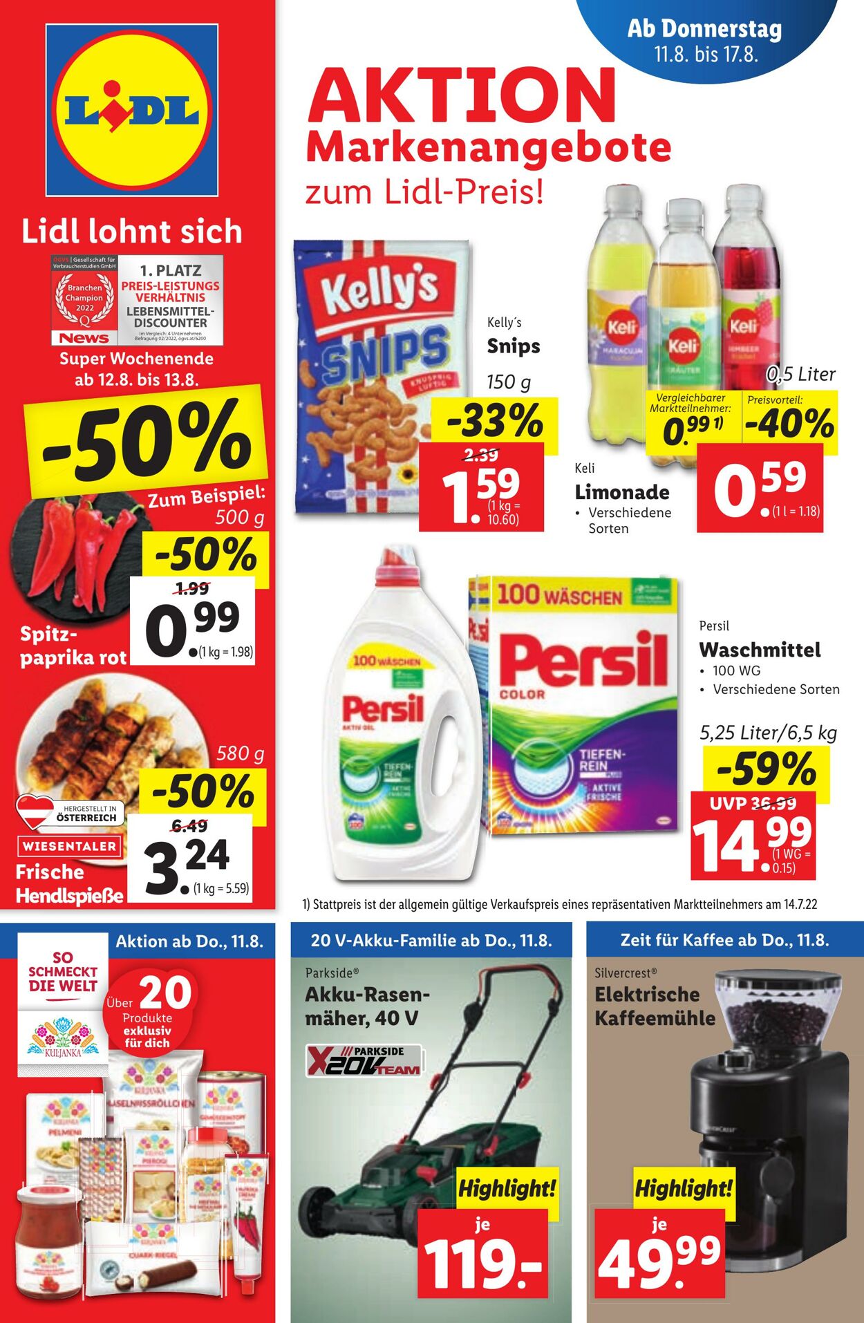 Prospekt Lidl 11.08.2022 - 17.08.2022