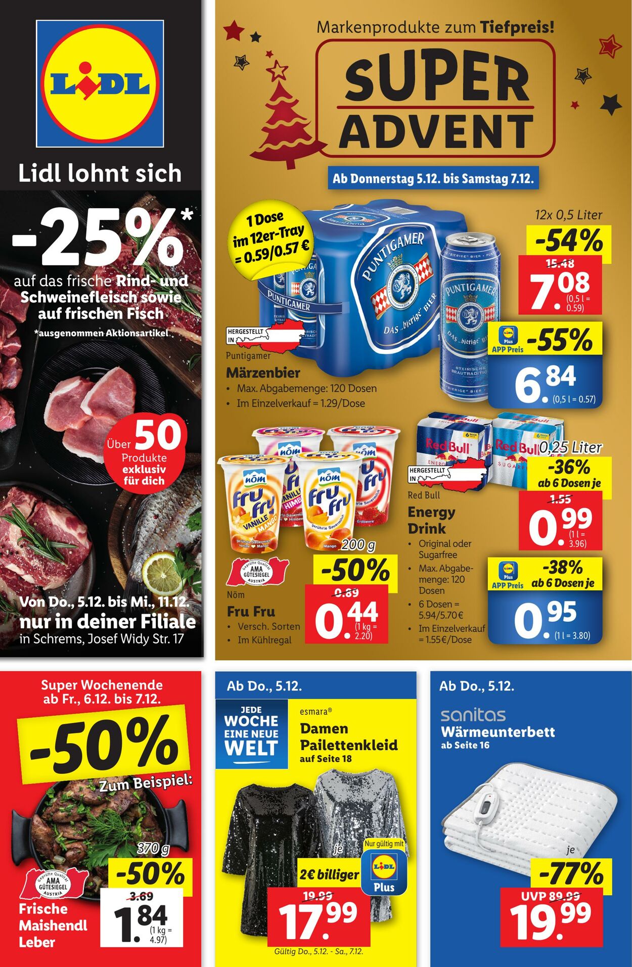 Prospekt Lidl - Flugblatt - WIEN, NIEDERÖSTERREICH, BURGENLAND 5 Dez, 2024 - 11 Dez, 2024