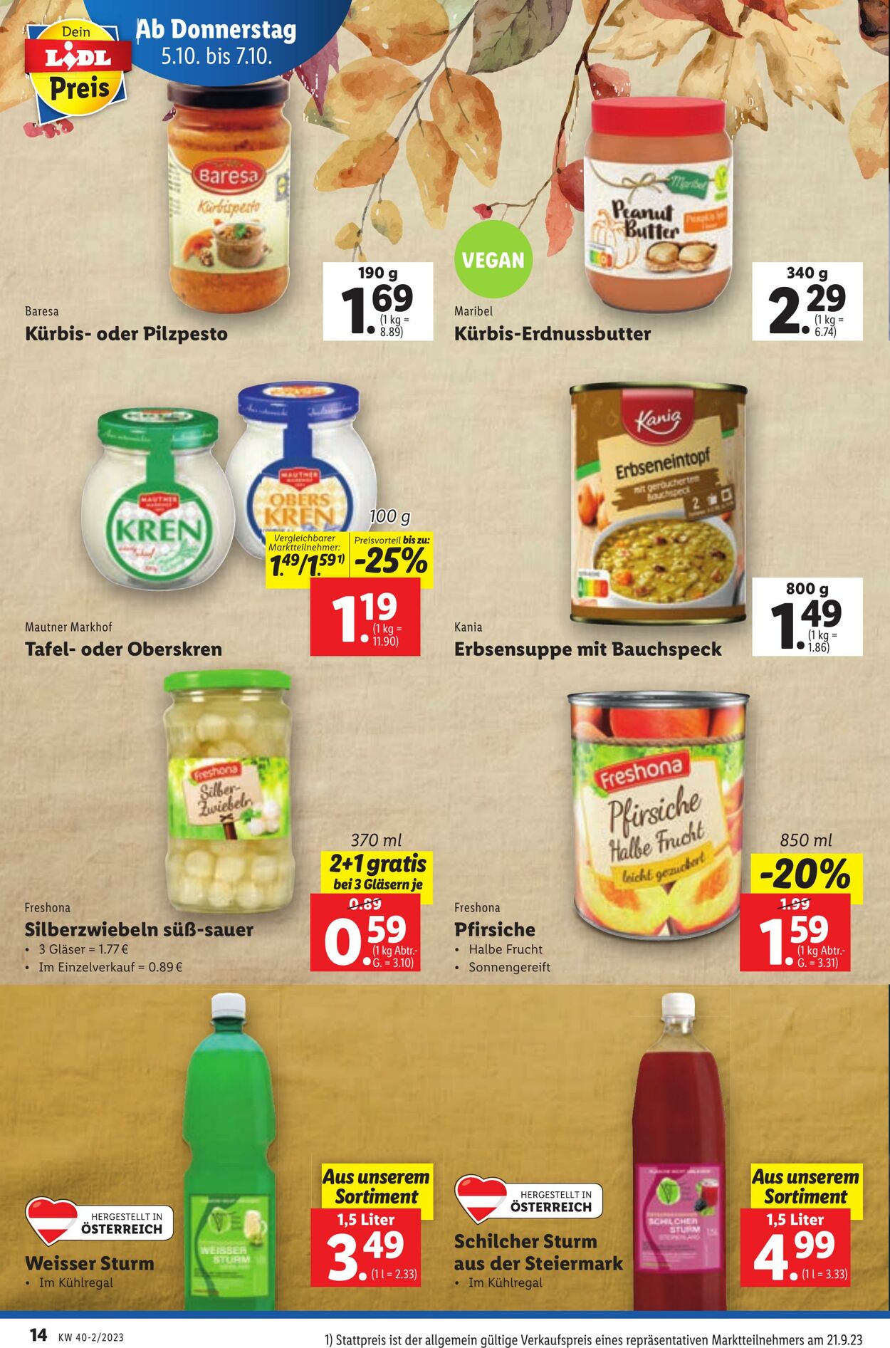 Prospekt Lidl 05.10.2023 - 07.10.2023