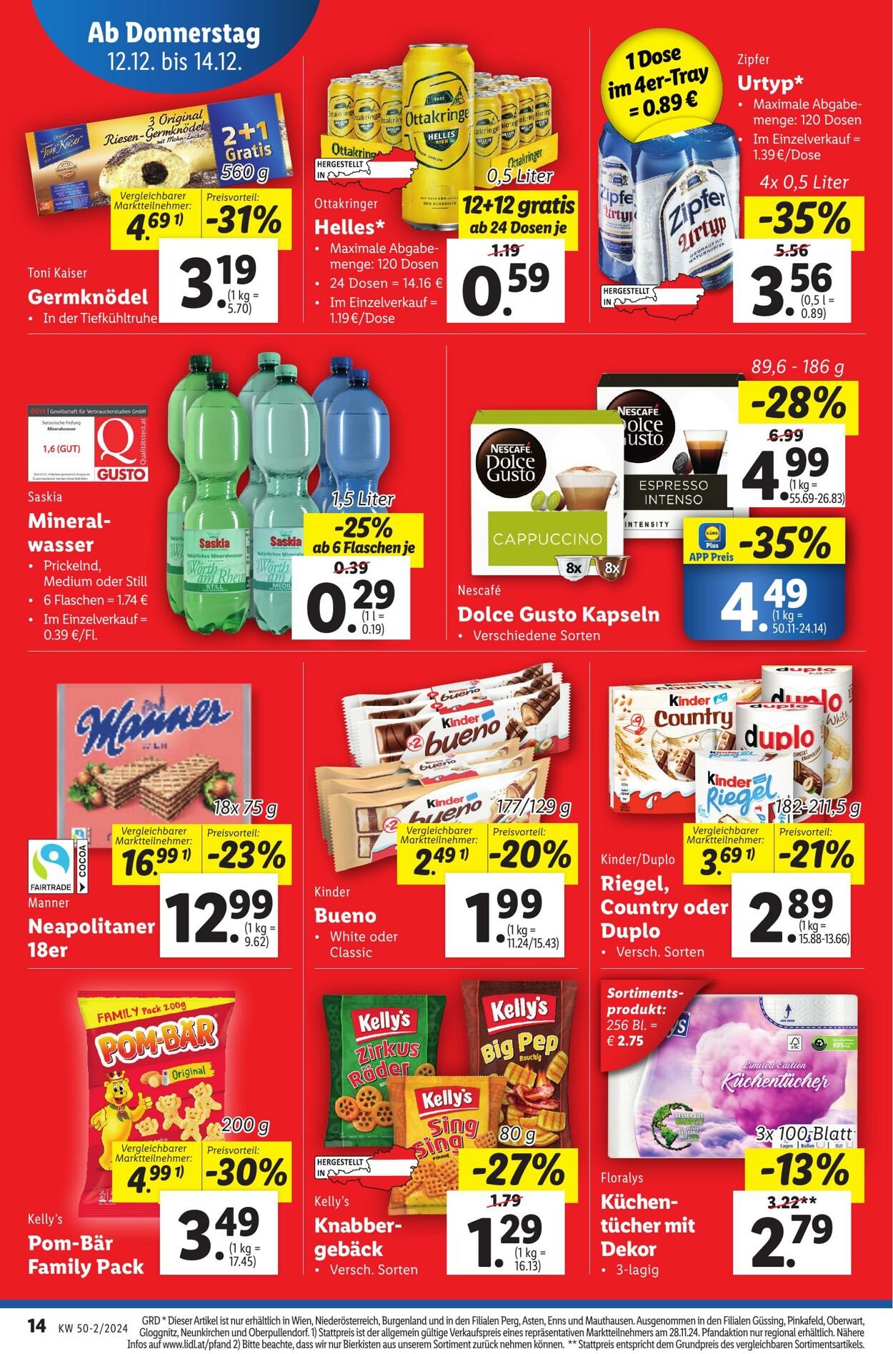 Prospekt Lidl 12.12.2024 - 18.12.2024