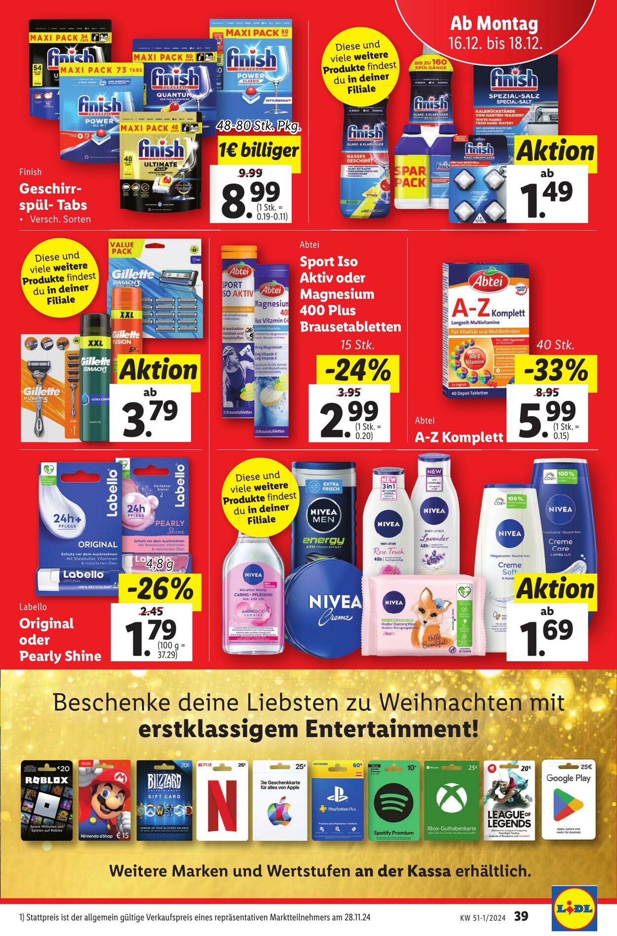 Prospekt Lidl 12.12.2024 - 18.12.2024