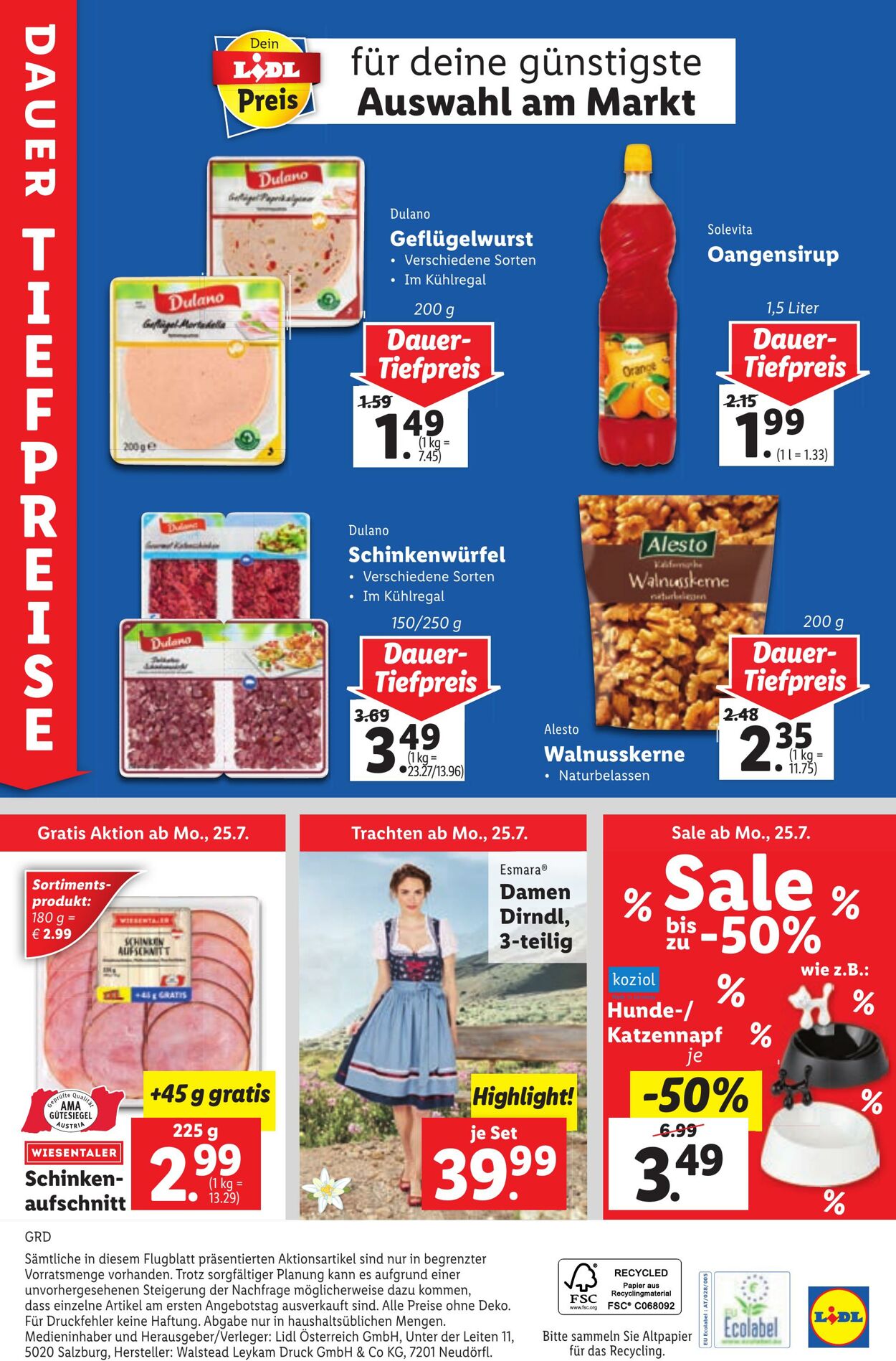 Prospekt Lidl 21.07.2022 - 27.07.2022