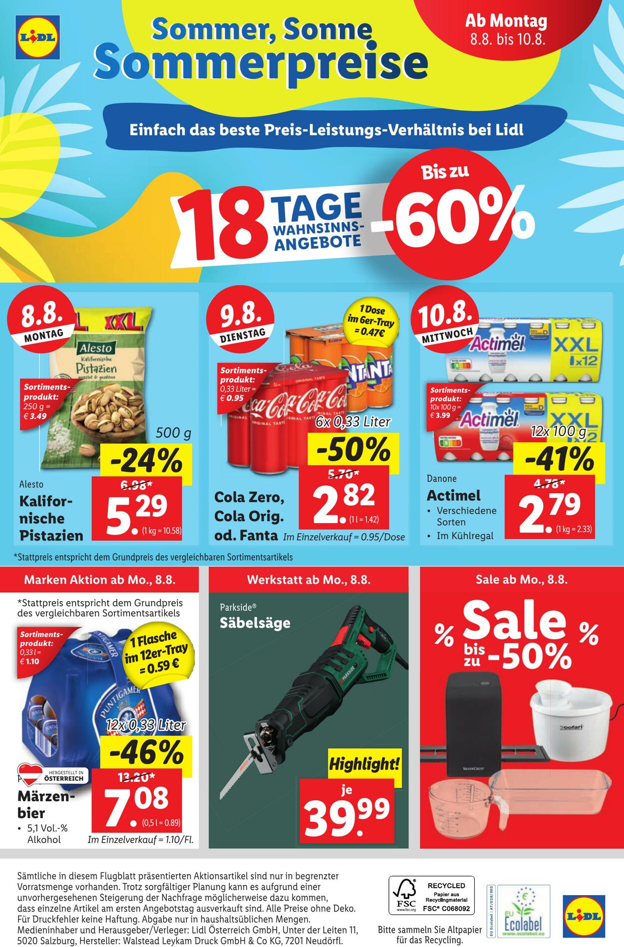 Prospekt Lidl 04.08.2022 - 10.08.2022