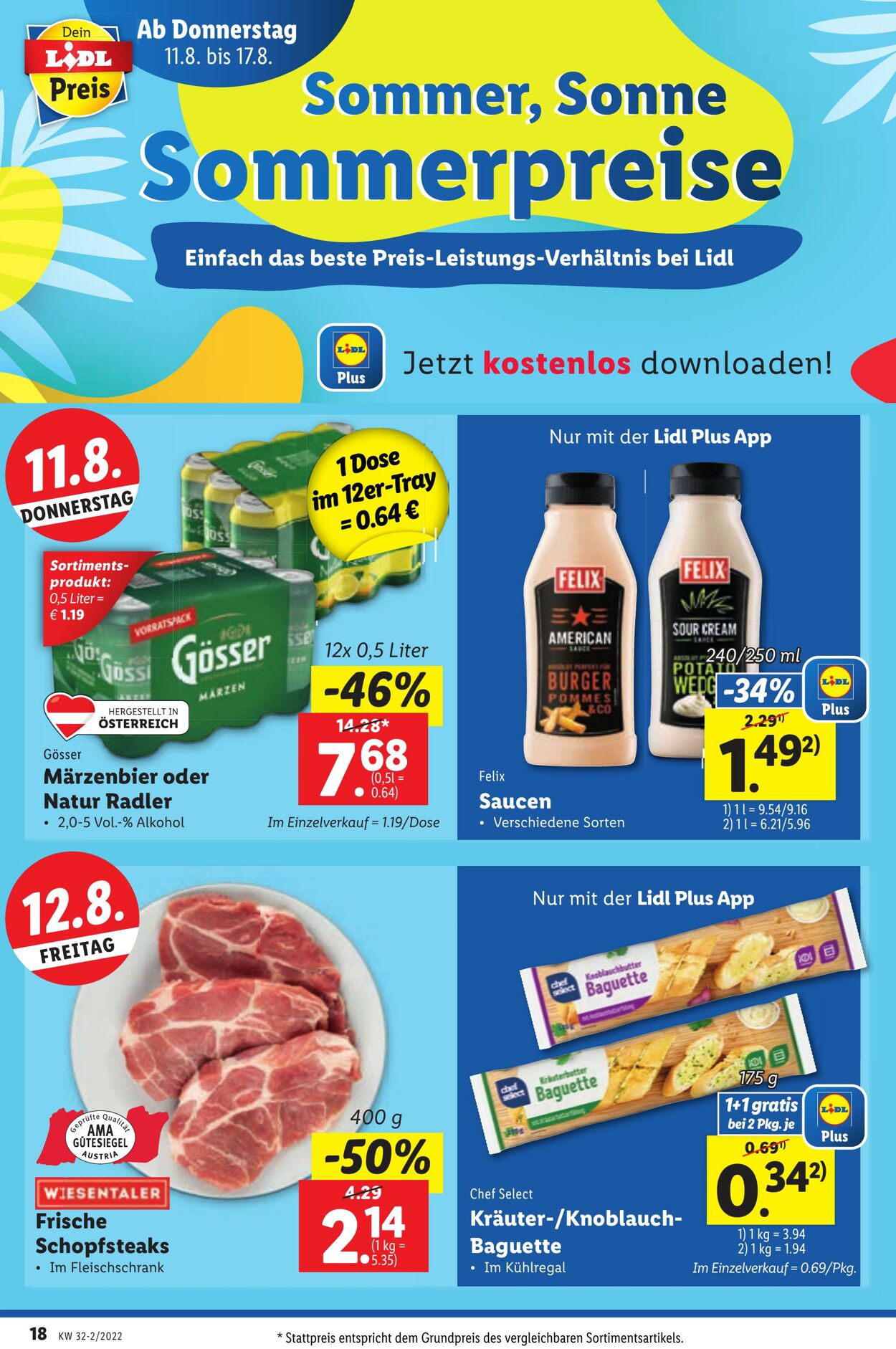 Prospekt Lidl 11.08.2022 - 17.08.2022