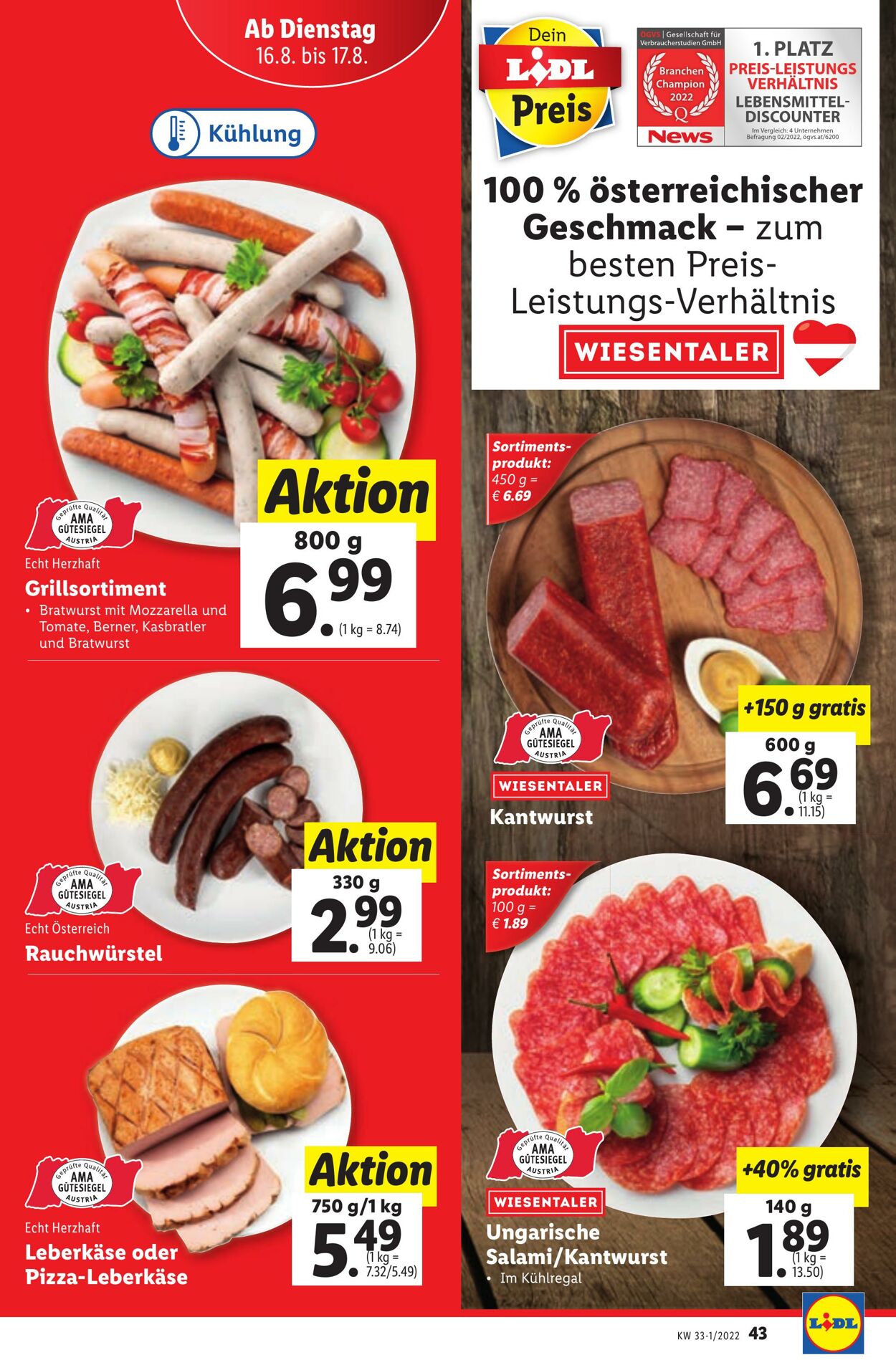 Prospekt Lidl 11.08.2022 - 17.08.2022