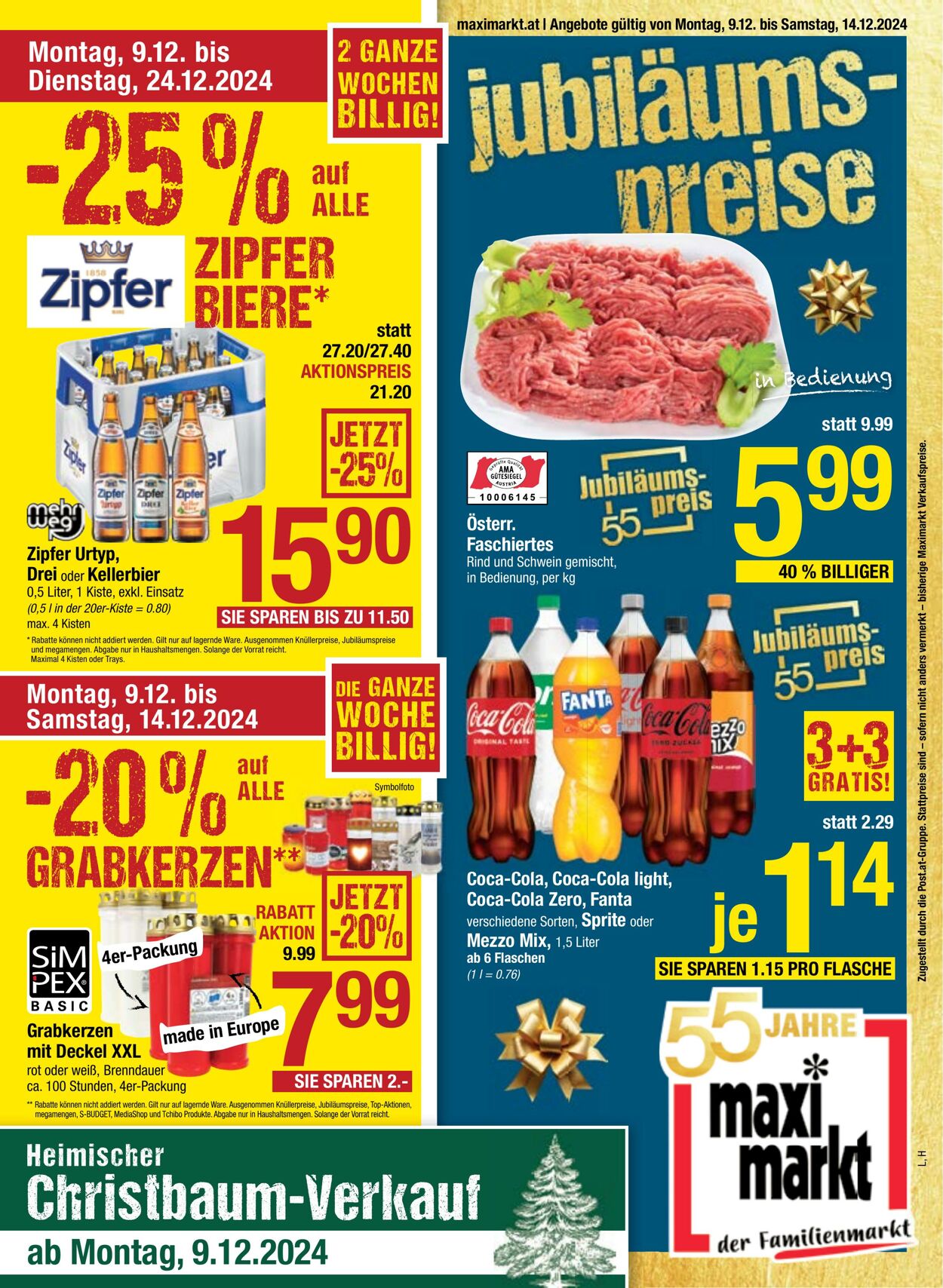 Prospekt Maximarkt - Flugblatt nächste Woche gültig von Montag, 9.12. - Samstag, 14.12.2024 9 Dez, 2024 - 14 Dez, 2024