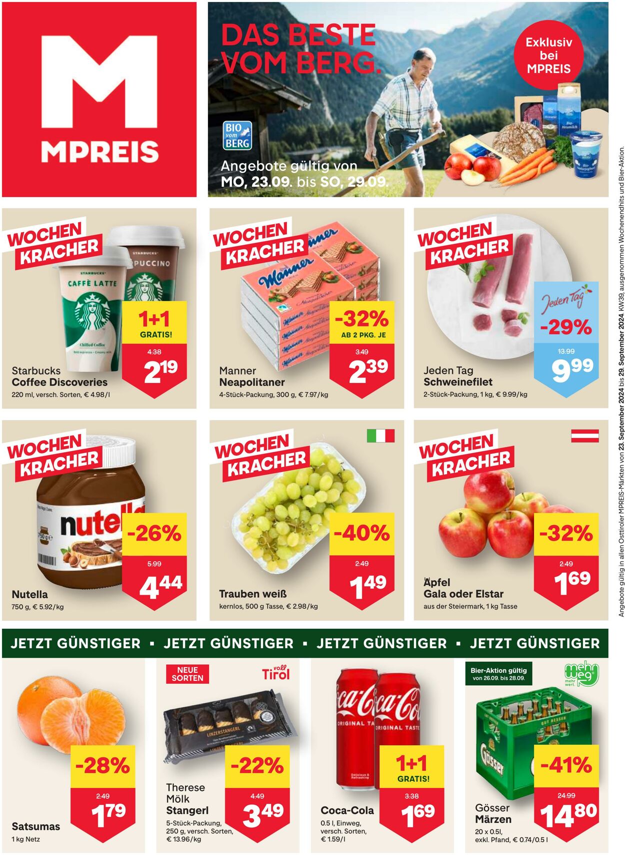 Prospekt MPREIS - Entdecke das neue MPREIS Flugblatt 23 Sep, 2024 - 29 Sep, 2024