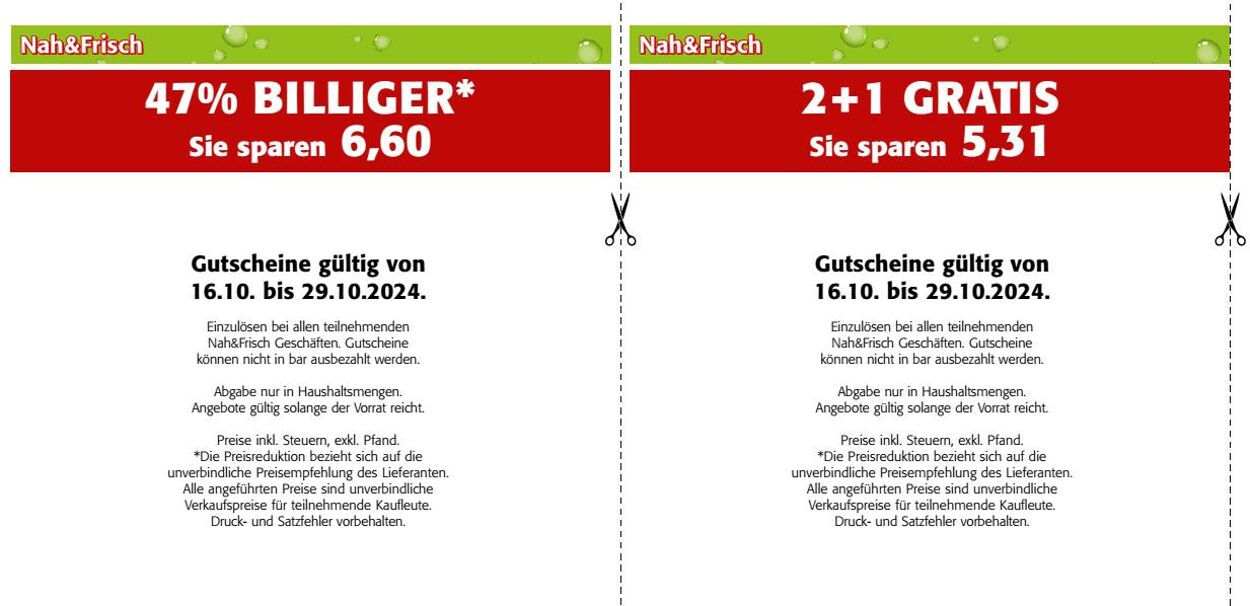 Prospekt Nah Frisch 16.10.2024 - 29.10.2024