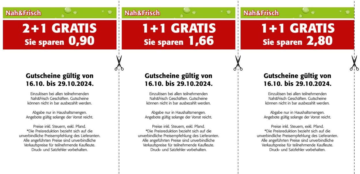 Prospekt Nah Frisch 16.10.2024 - 29.10.2024