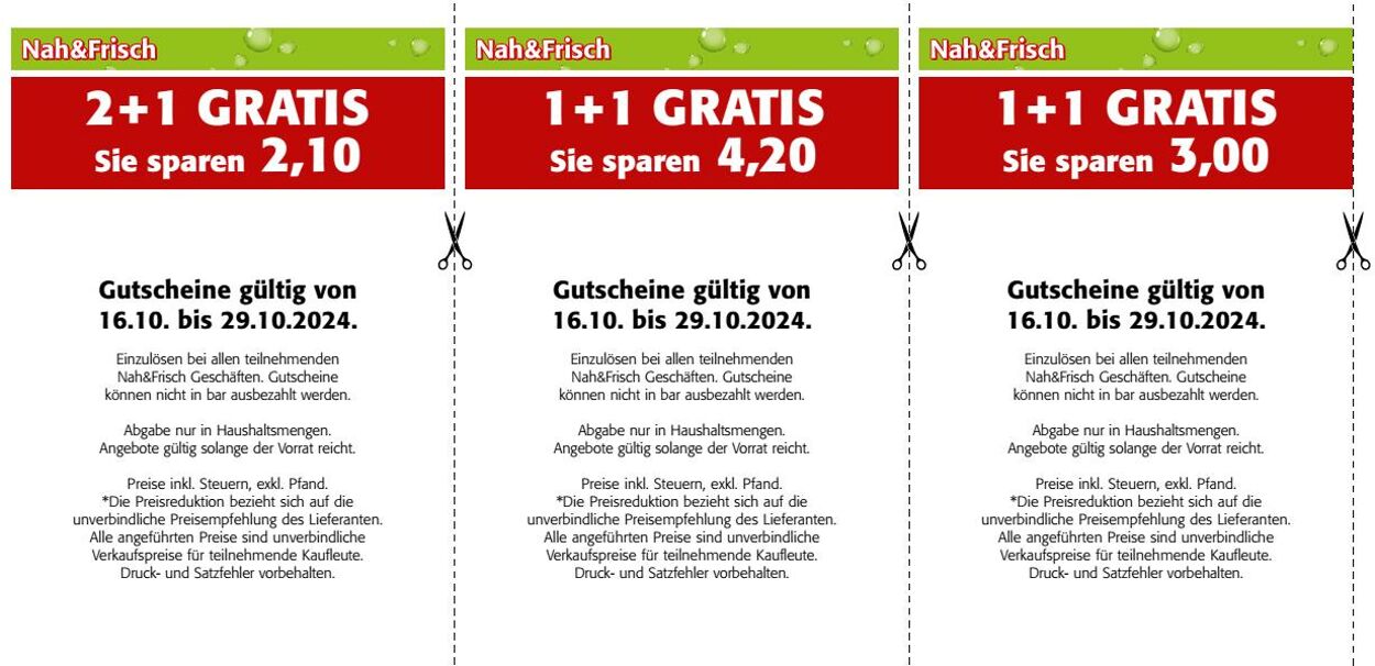 Prospekt Nah Frisch 16.10.2024 - 29.10.2024