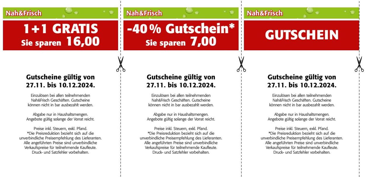 Prospekt Nah Frisch 27.11.2024 - 10.12.2024