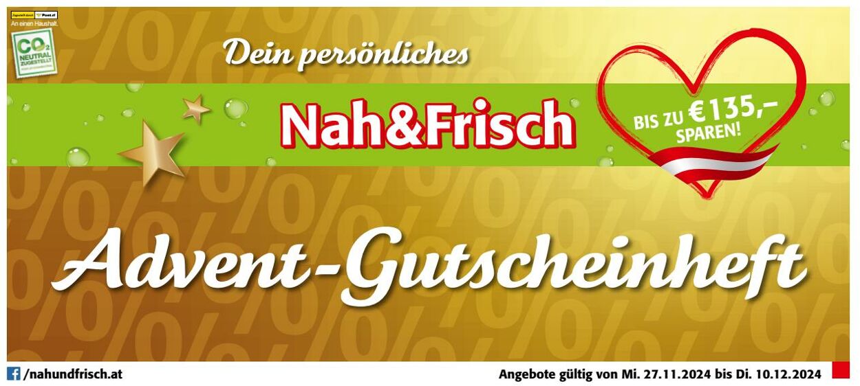 Prospekt Nah Frisch - Gutscheinheft Woche 48-49 27 Nov, 2024 - 10 Dez, 2024