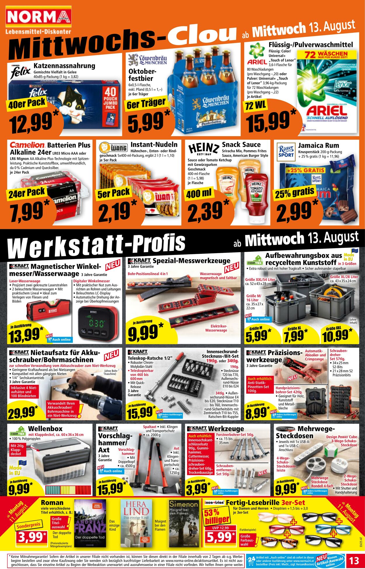 Prospekt Norma 11.08.2025 - 17.08.2025