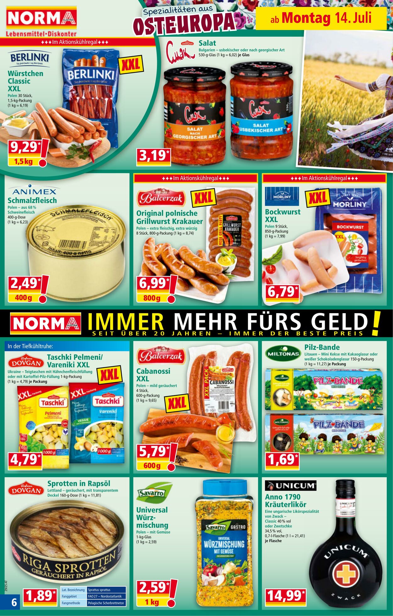 Prospekt Norma 14.07.2025 - 20.07.2025