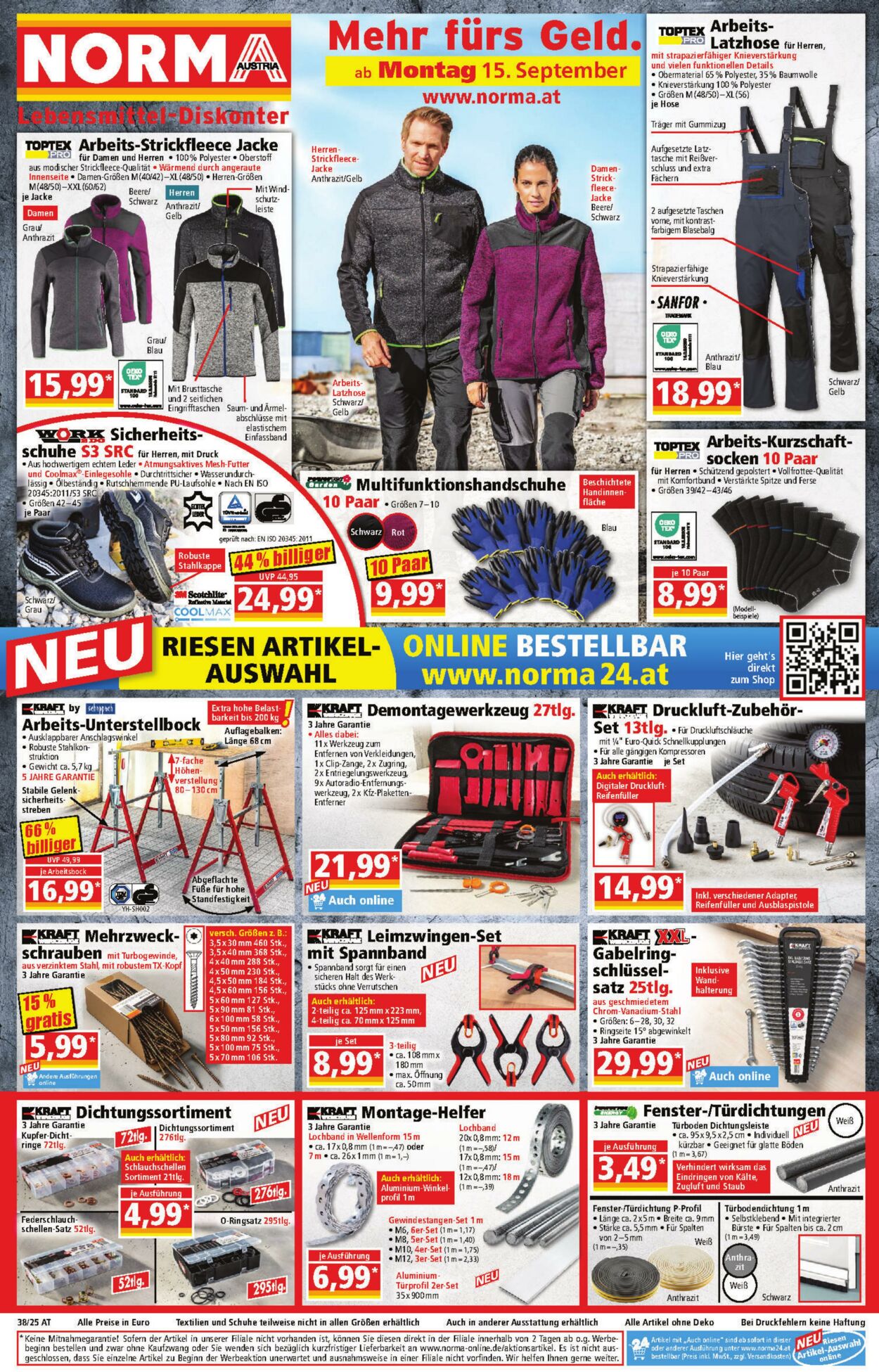 Prospekt Norma - Angebote für die Woche ab Montag, 15.09.
Prospekt teilen: 15 Sep, 2025 - 21 Sep, 2025