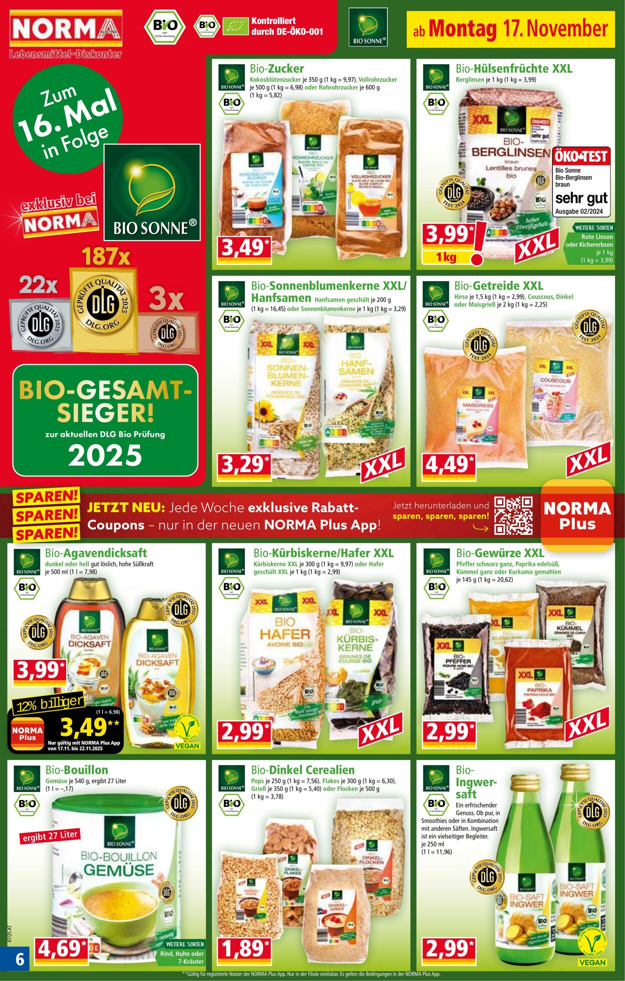 Prospekt Norma 17.11.2025 - 23.11.2025