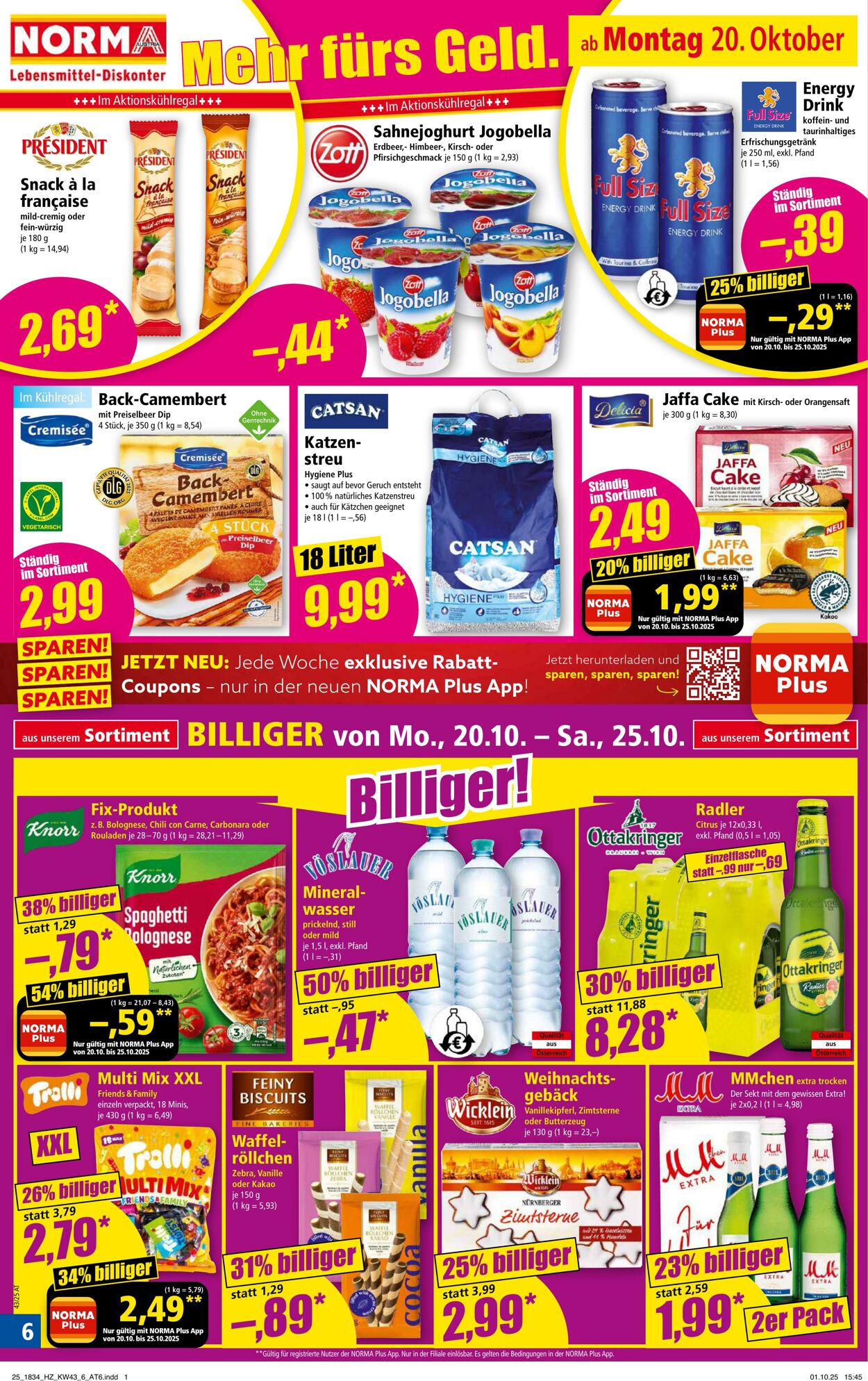 Prospekt Norma 20.10.2025 - 26.10.2025
