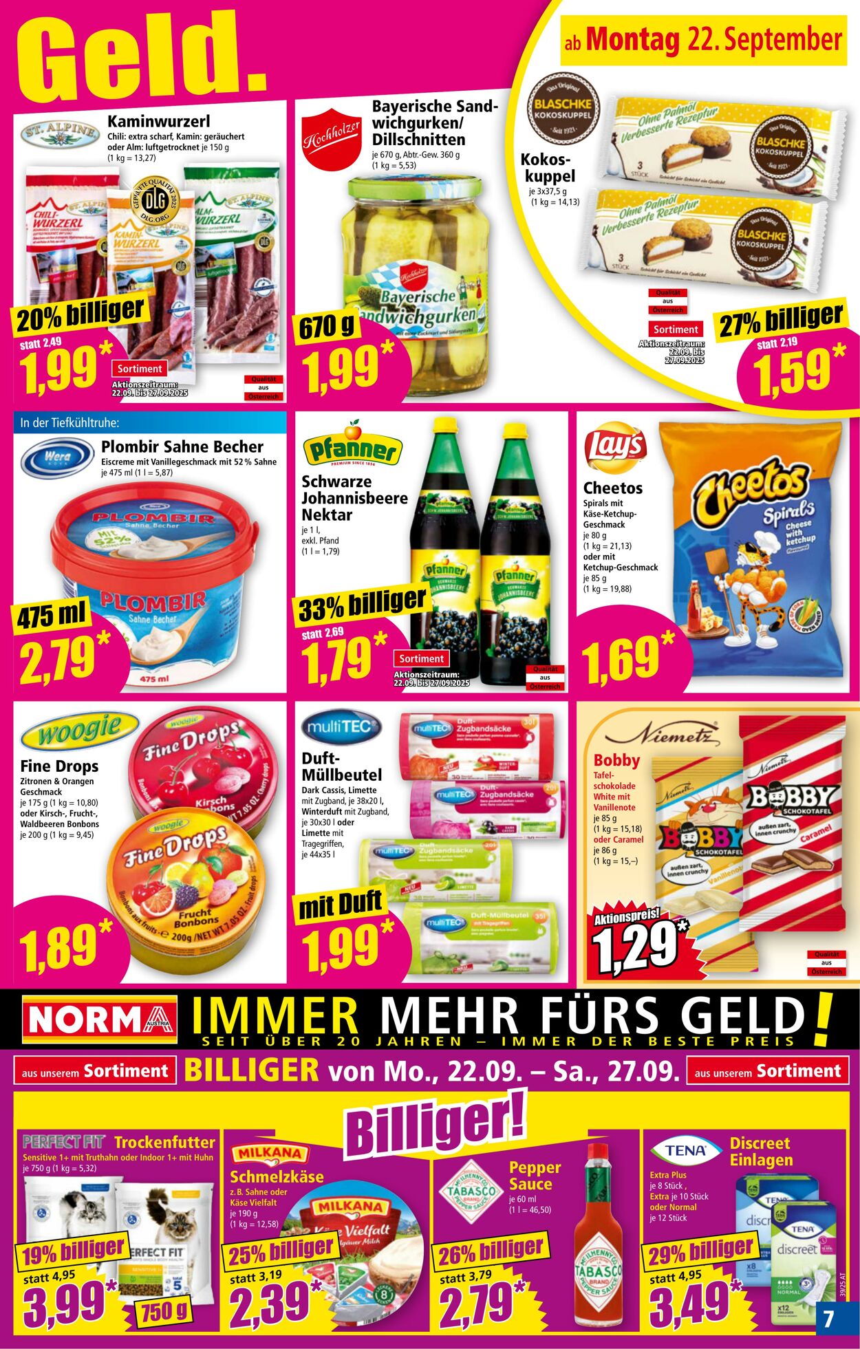 Prospekt Norma 22.09.2025 - 28.09.2025