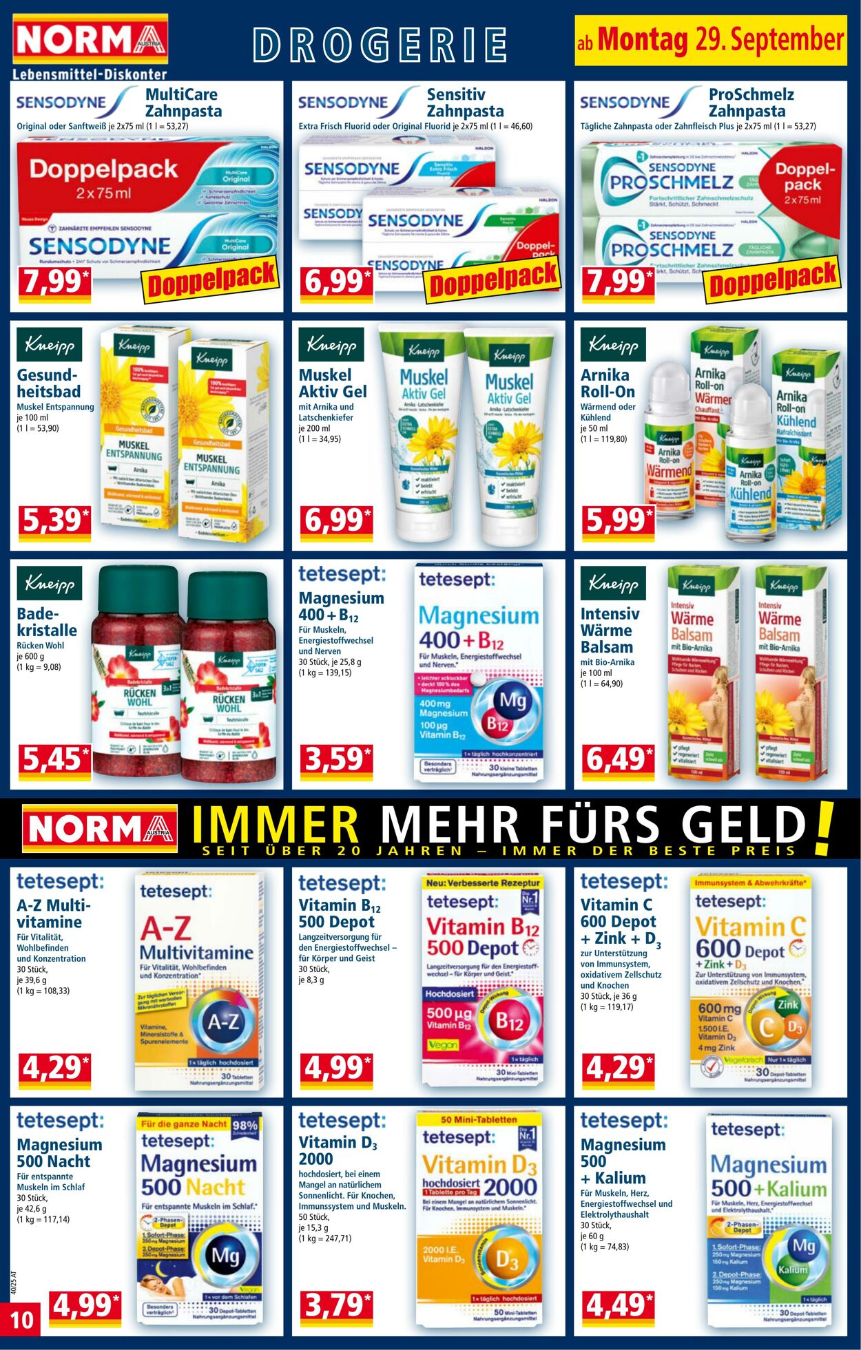 Prospekt Norma 29.09.2025 - 05.10.2025