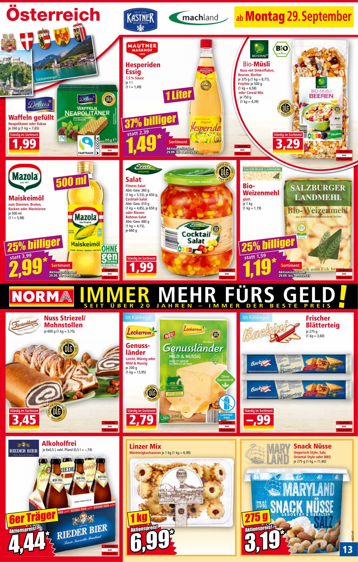 Prospekt Norma 29.09.2025 - 05.10.2025