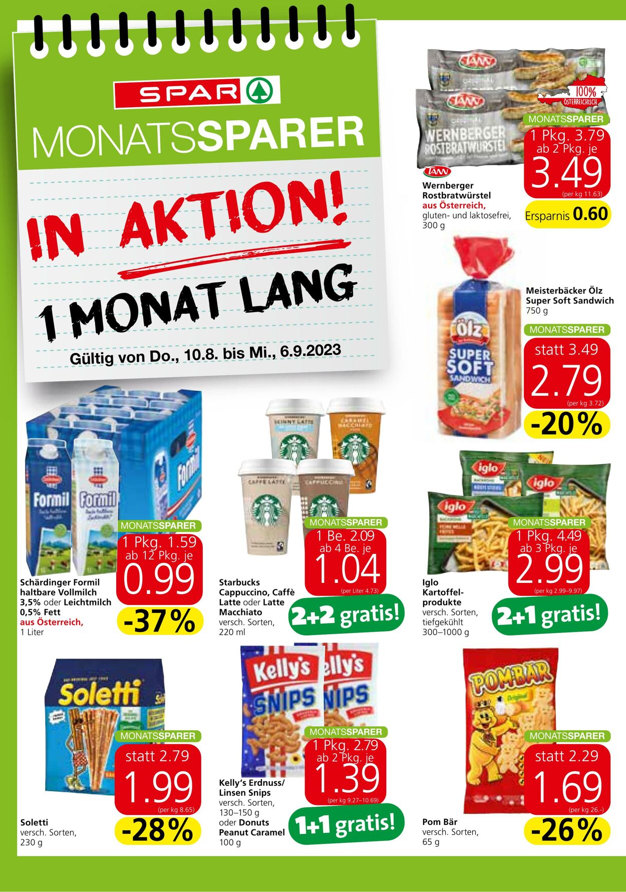 Prospekt Spar 10.08.2023 - 16.08.2023