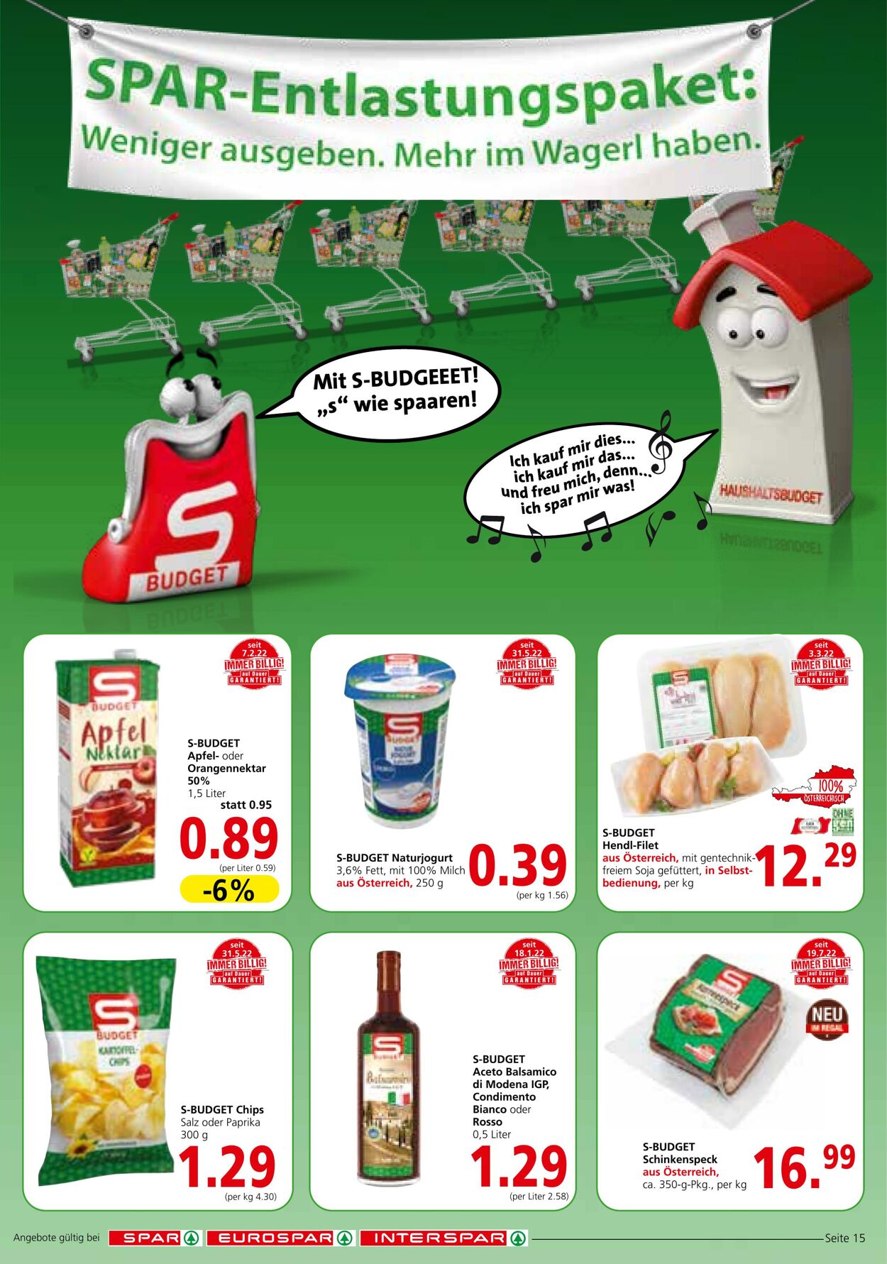 Prospekt Spar 25.08.2022 - 07.09.2022