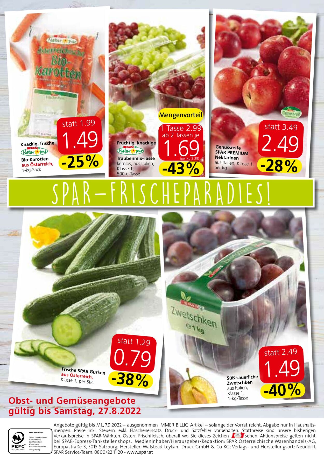 Prospekt Spar 25.08.2022 - 07.09.2022