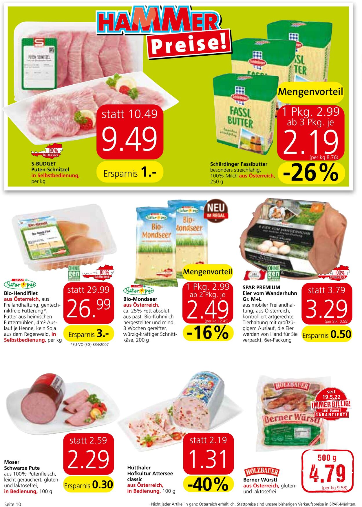 Prospekt Spar 22.09.2022 - 05.10.2022