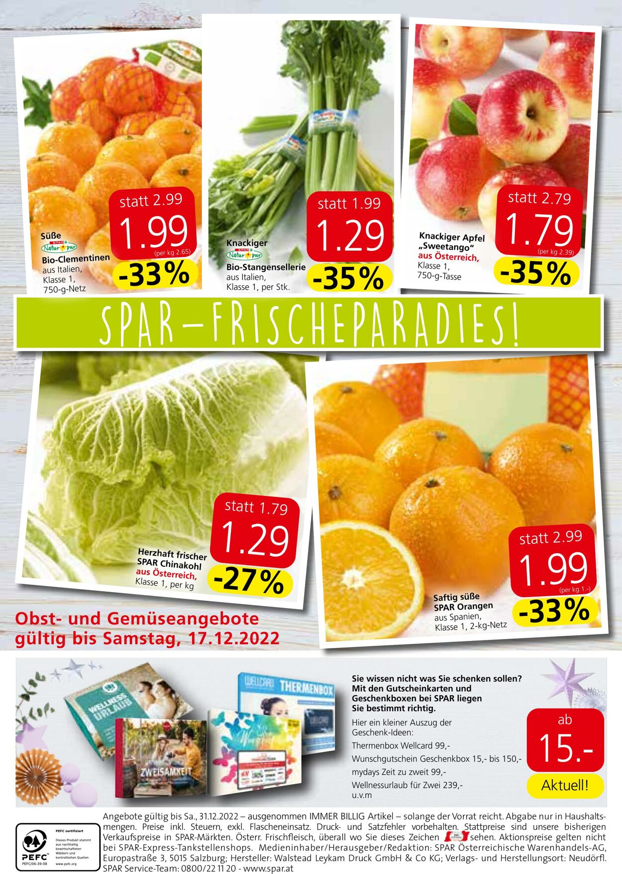 Prospekt Spar 15.12.2022 - 31.12.2022