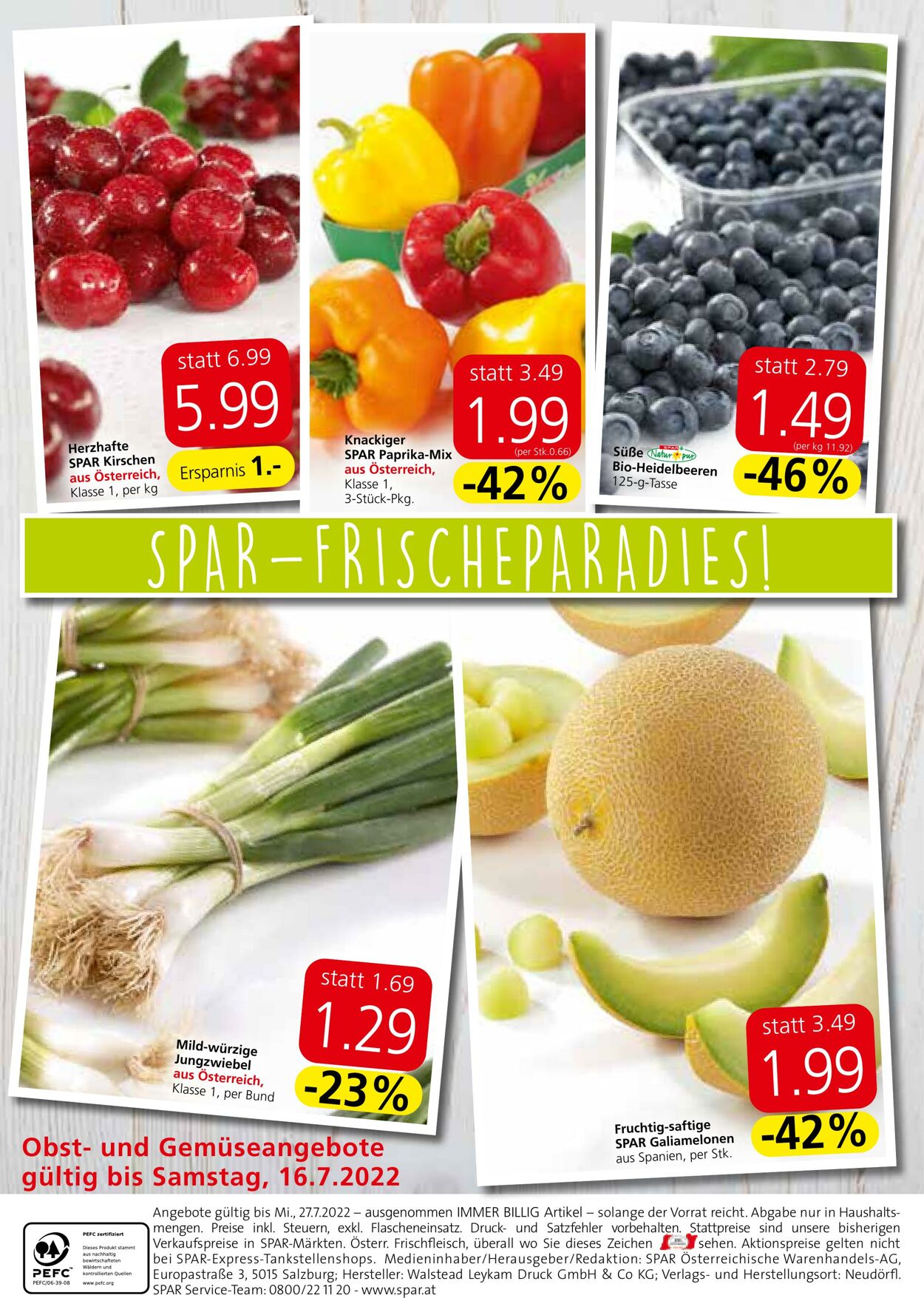 Prospekt Spar 14.07.2022 - 27.07.2022