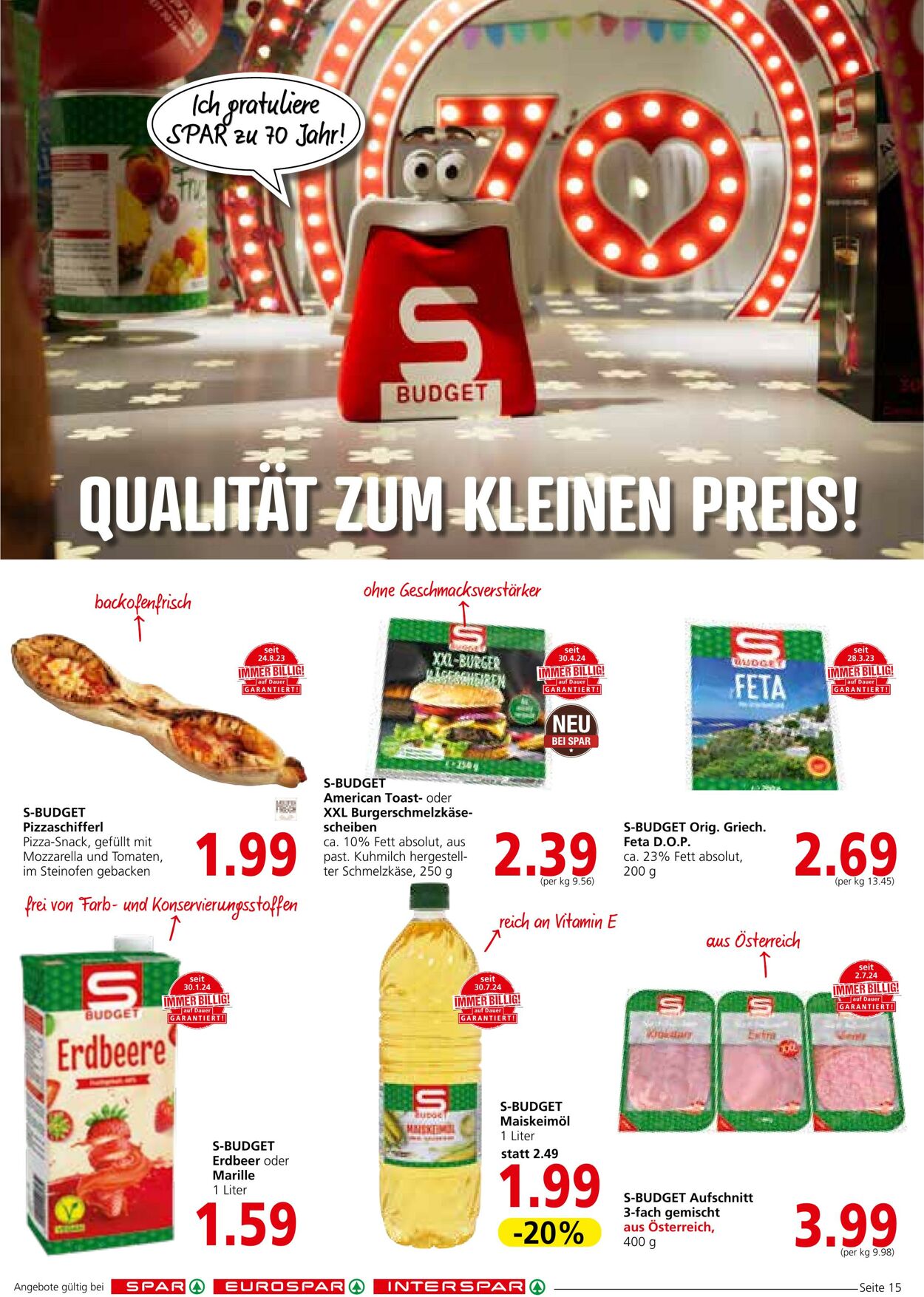 Prospekt Spar 14.08.2024 - 21.08.2024