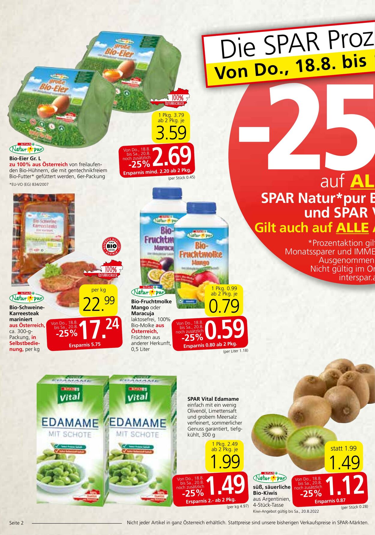 Prospekt Spar 18.08.2022 - 24.08.2022