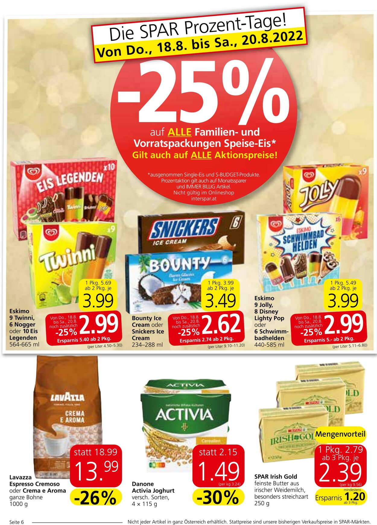 Prospekt Spar 18.08.2022 - 24.08.2022