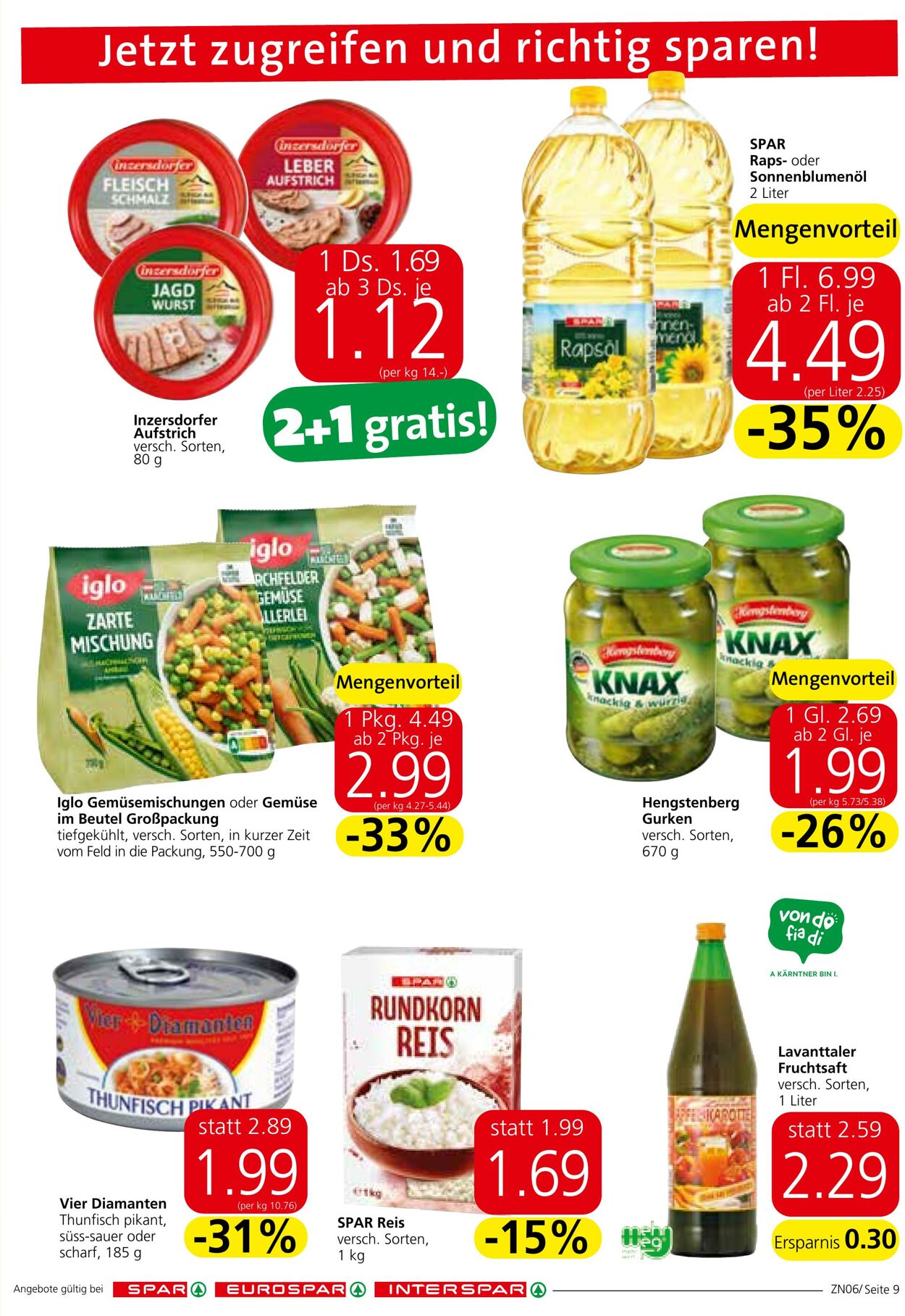 Prospekt Spar 31.08.2023 - 13.09.2023