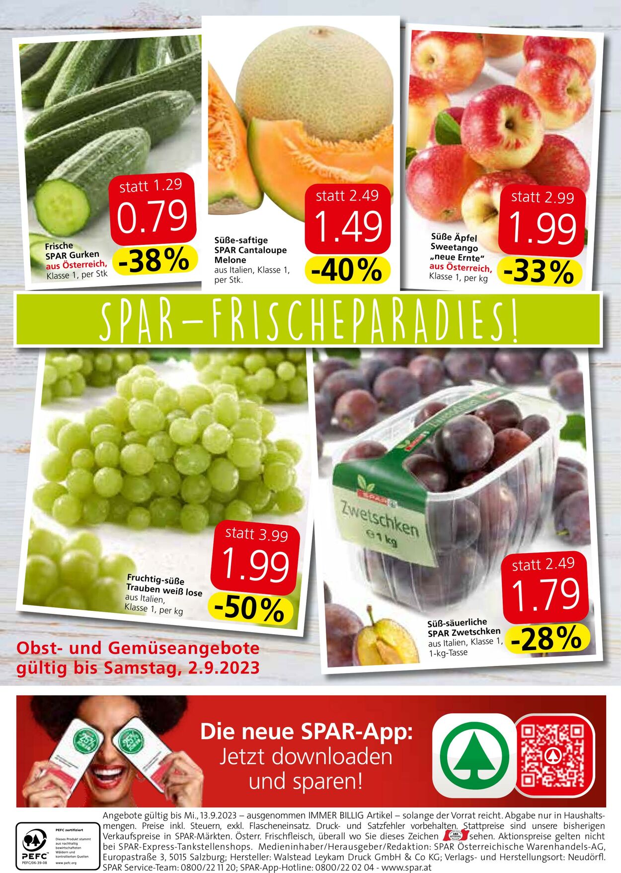 Prospekt Spar 31.08.2023 - 13.09.2023