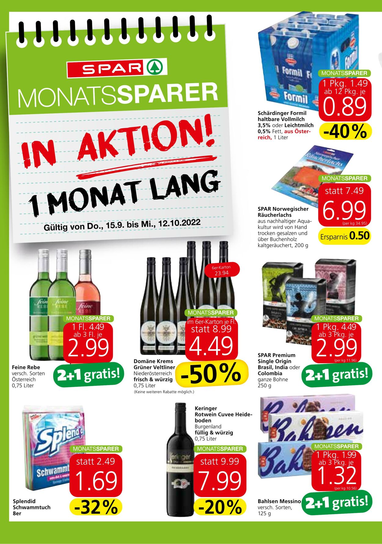 Prospekt Spar 15.09.2022 - 21.09.2022