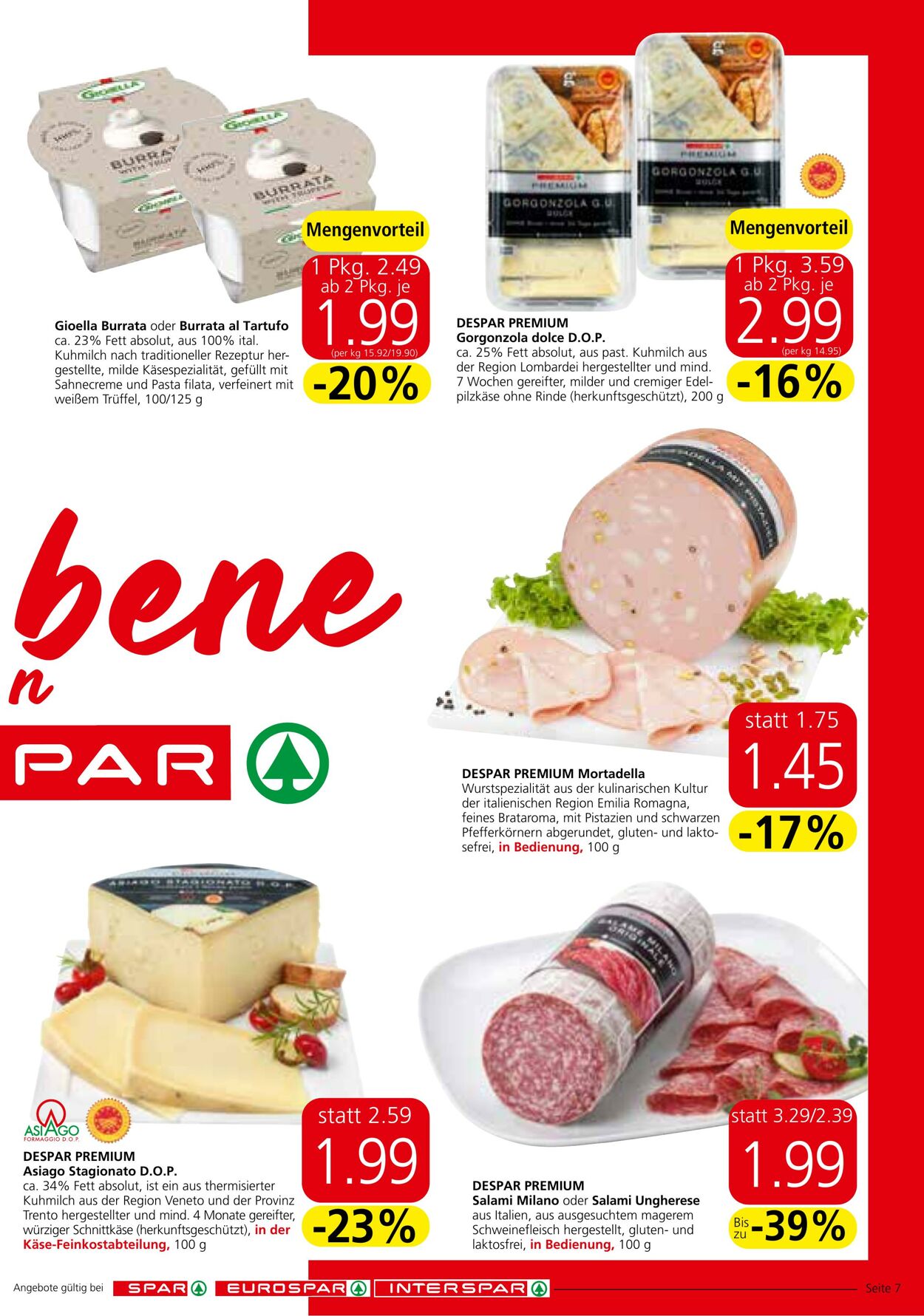 Prospekt Spar 19.09.2024 - 02.10.2024