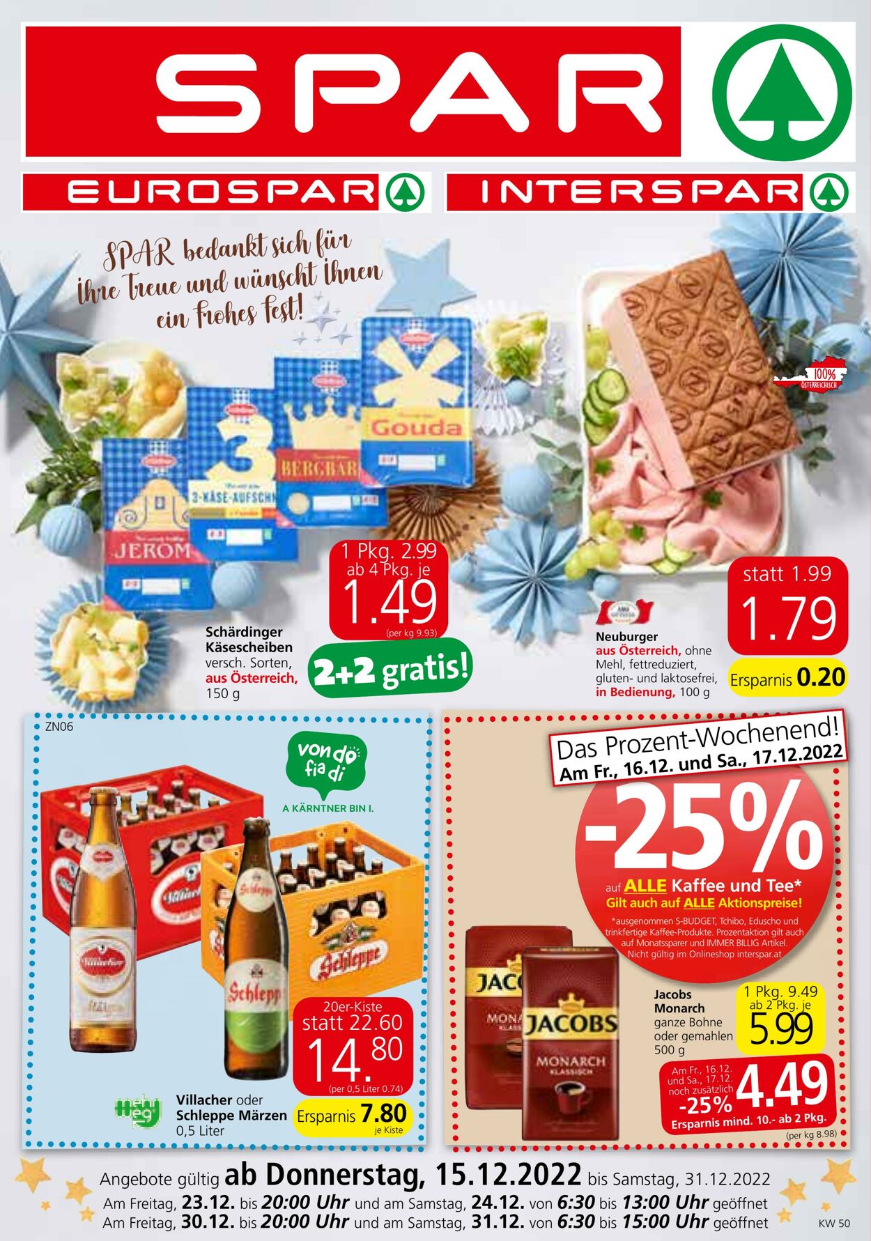 Prospekt Spar 15.12.2022 - 31.12.2022