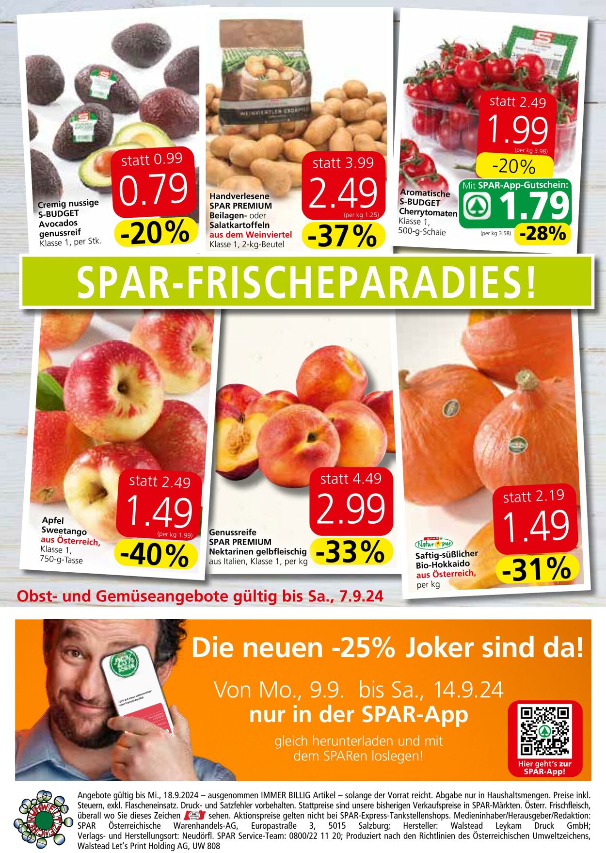 Prospekt Spar 05.09.2024 - 18.09.2024