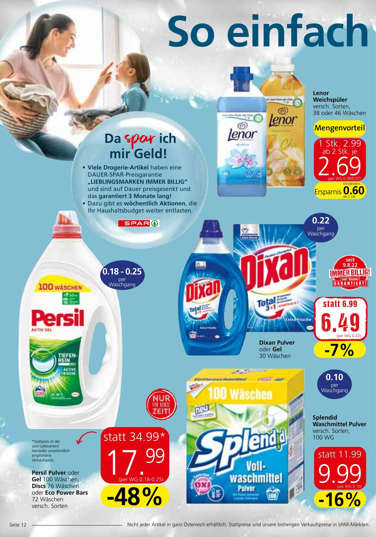 Prospekt Spar 29.09.2022 - 05.10.2022