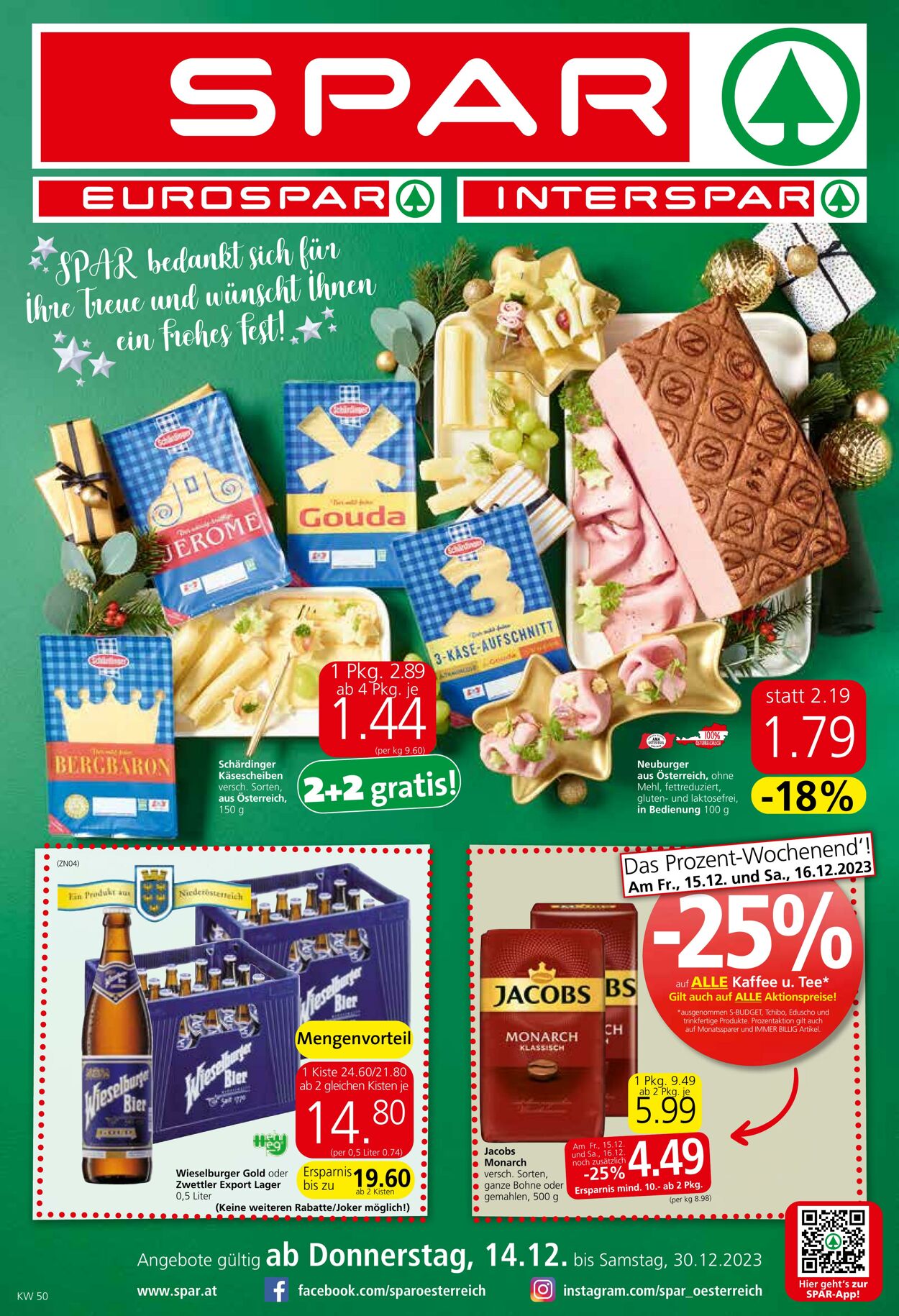 Prospekt Spar 14.12.2023 - 30.12.2023